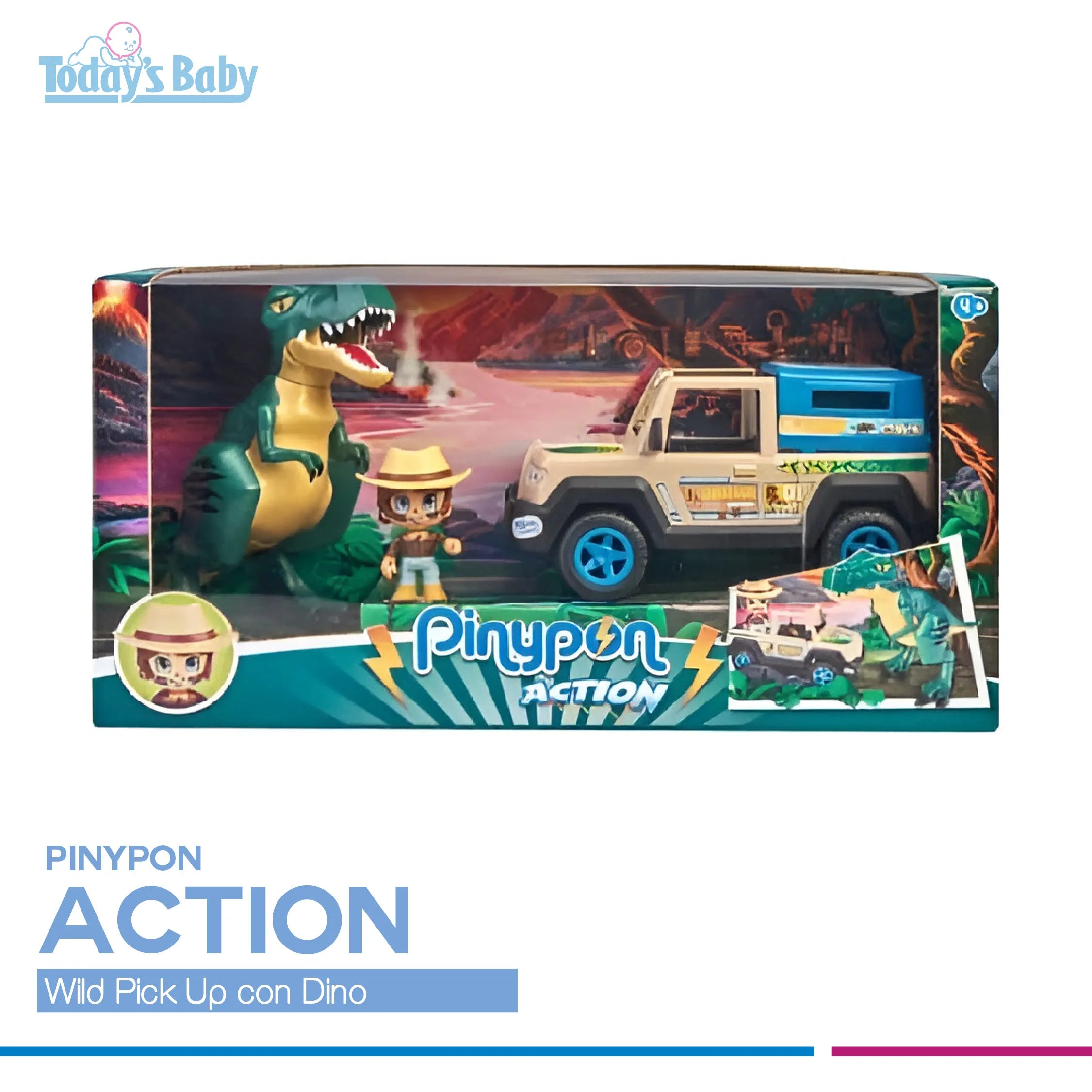 Pinypon Accion Wild Pickup With Dino