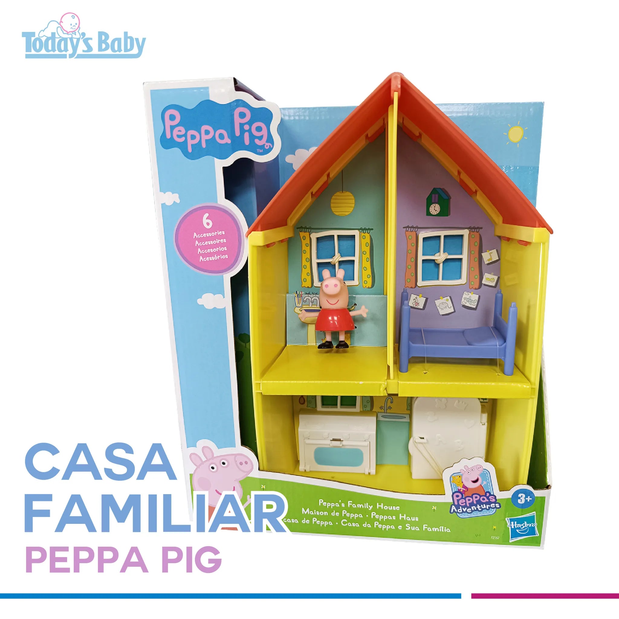 pappa pig family house playset para bebé