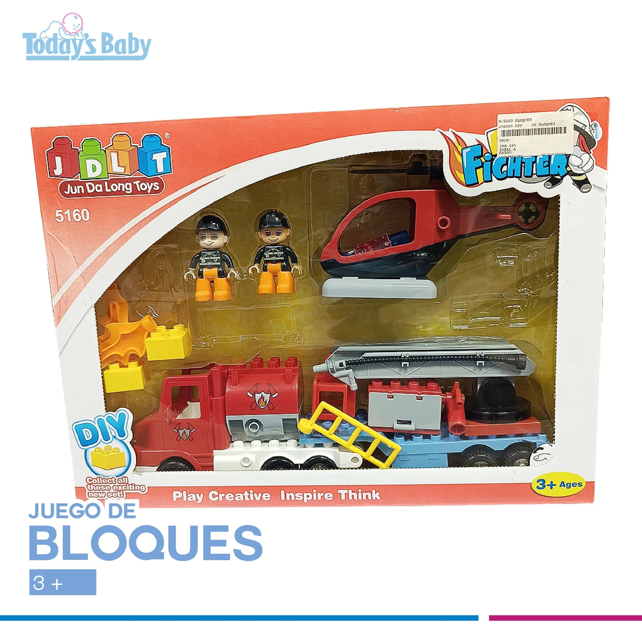juego de bloques bomberos para bebé