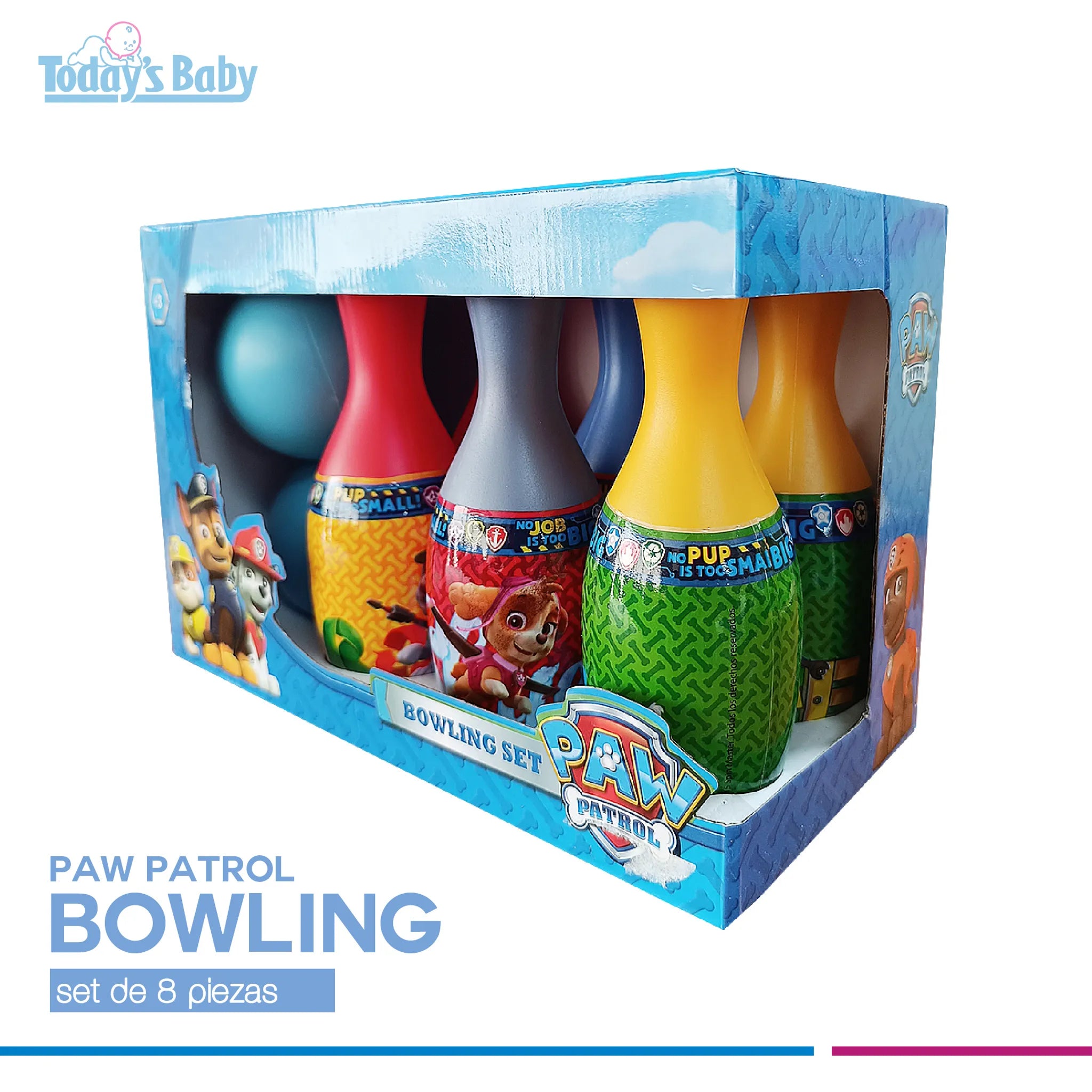 set de bowling paw patrol para bebé