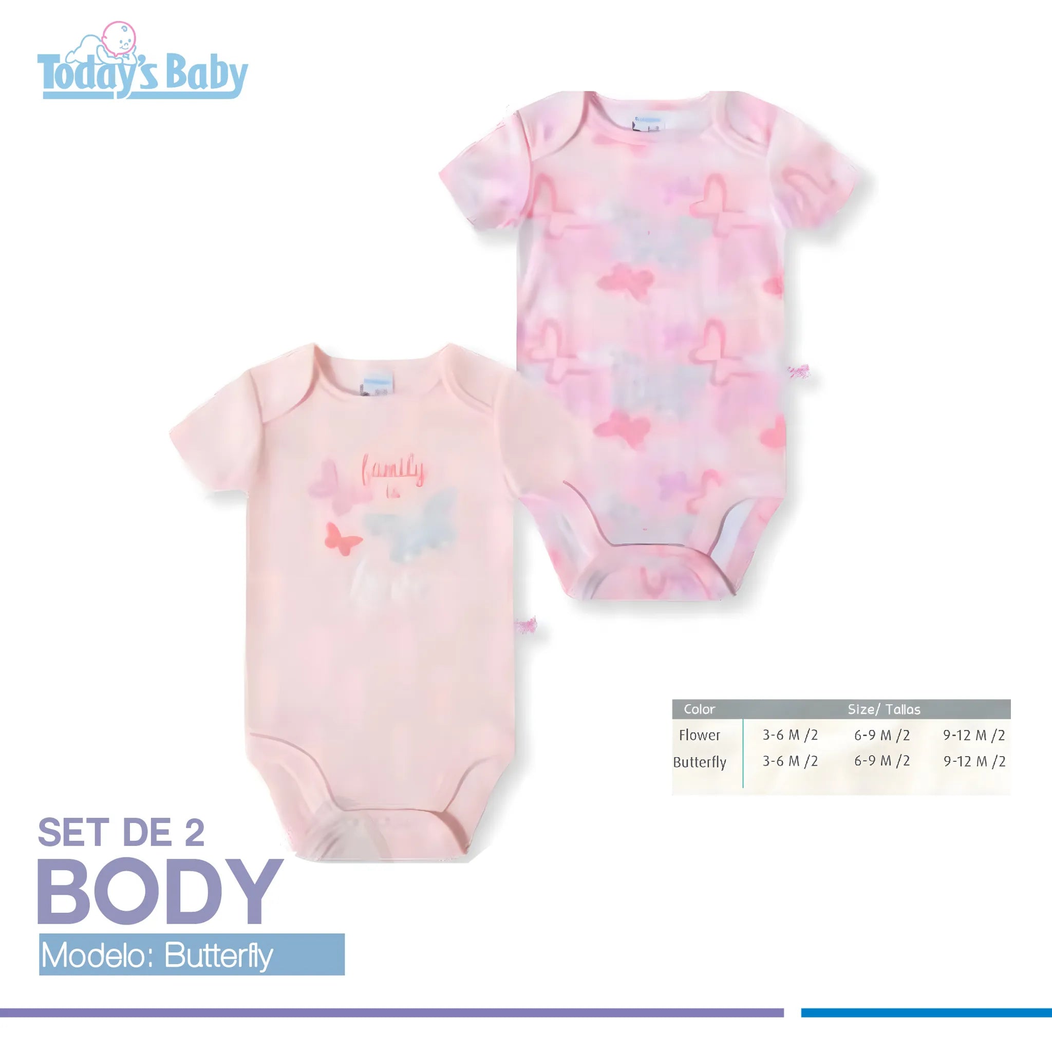 Set de 2 Bodys Butterfly