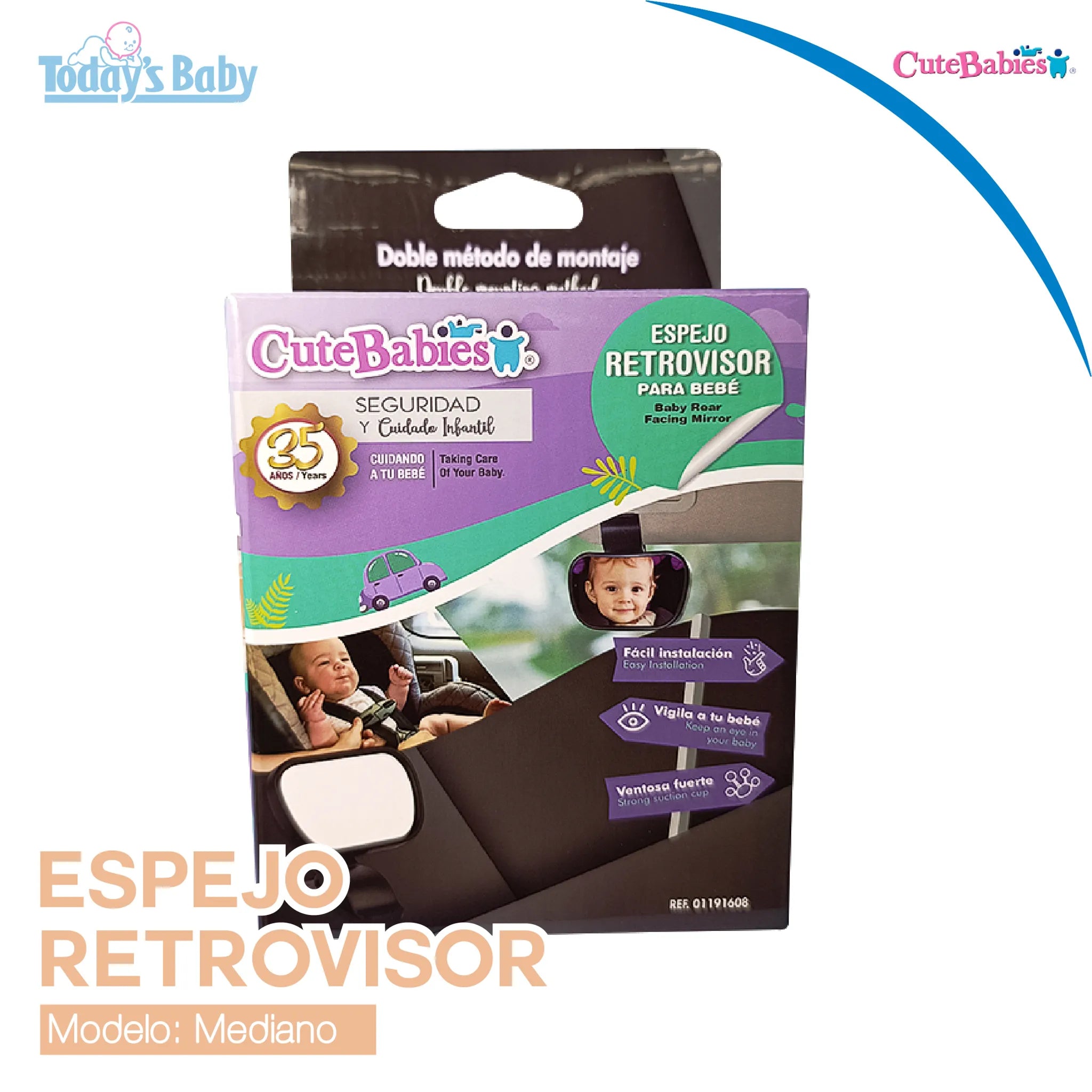 Espejo Retrovisor mediano para bebé Cute Babies