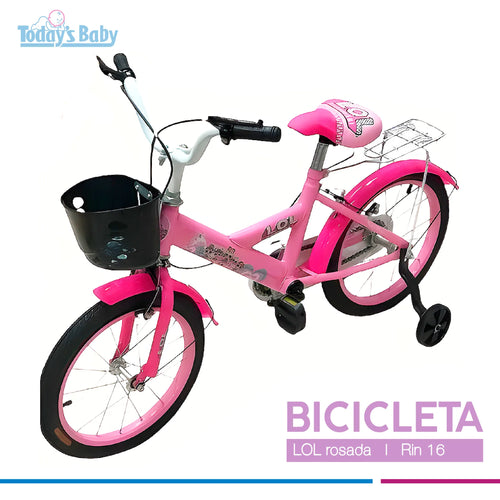 bicicleta lol rosada rin 16 para bebé