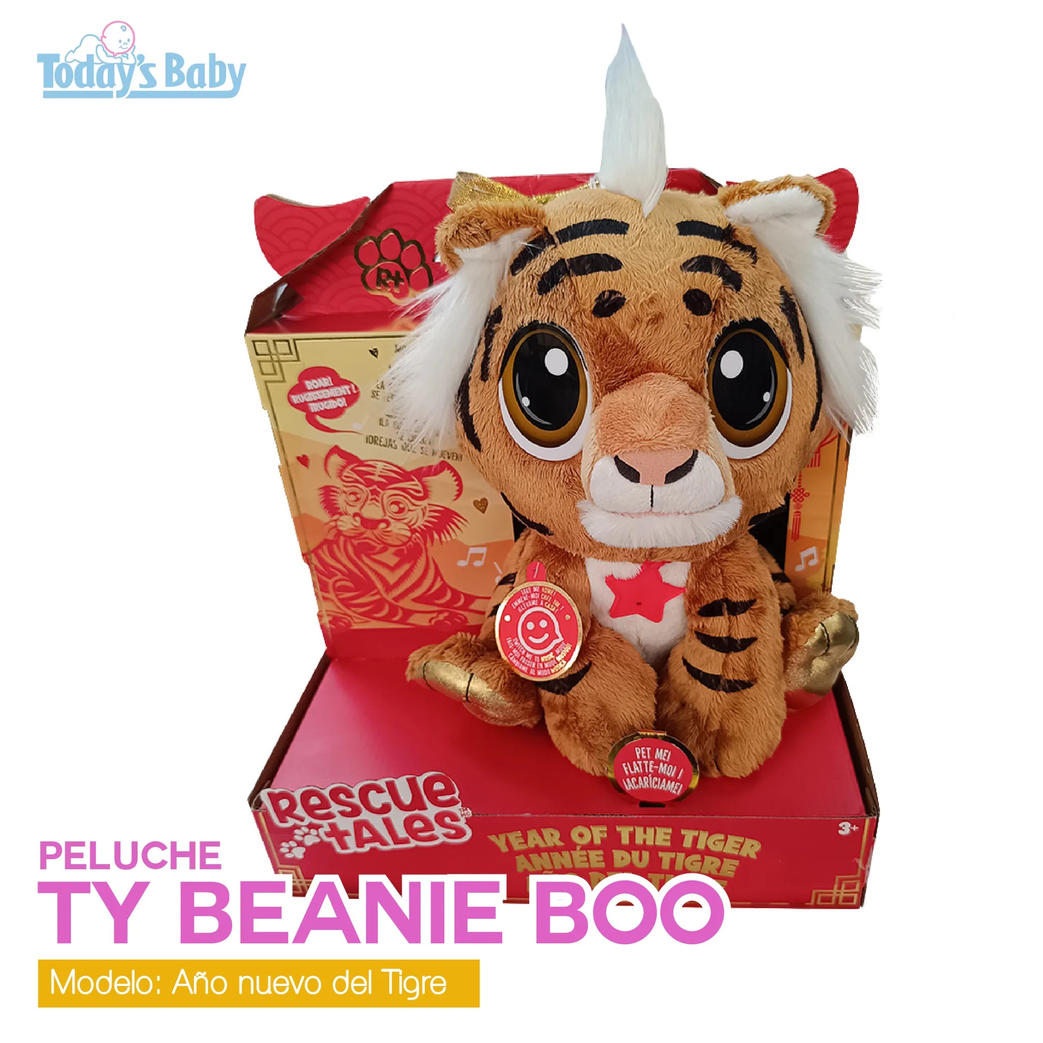 Peluche Ty Beanie Boo Año nuevo del Tigre interactivo