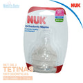set de tetinas ortodónticas +0m flujo medio nuk para bebé