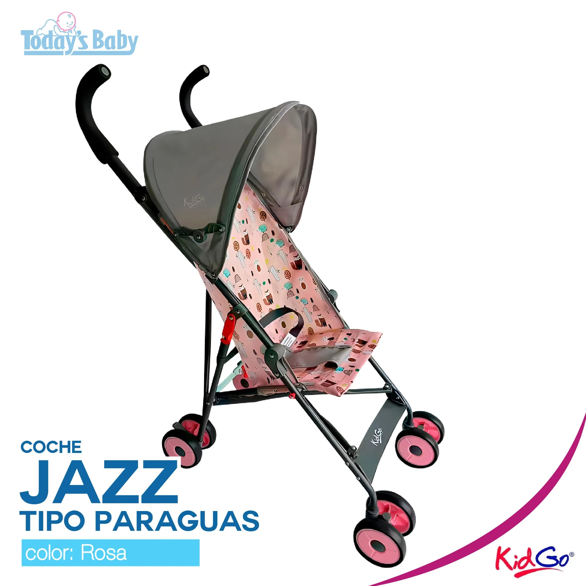 Coche Jazz tipo paragua Rosa Kid Go