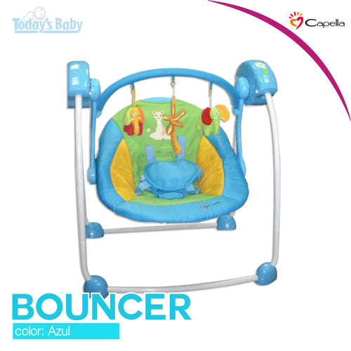 bouncer capella azul para bebé