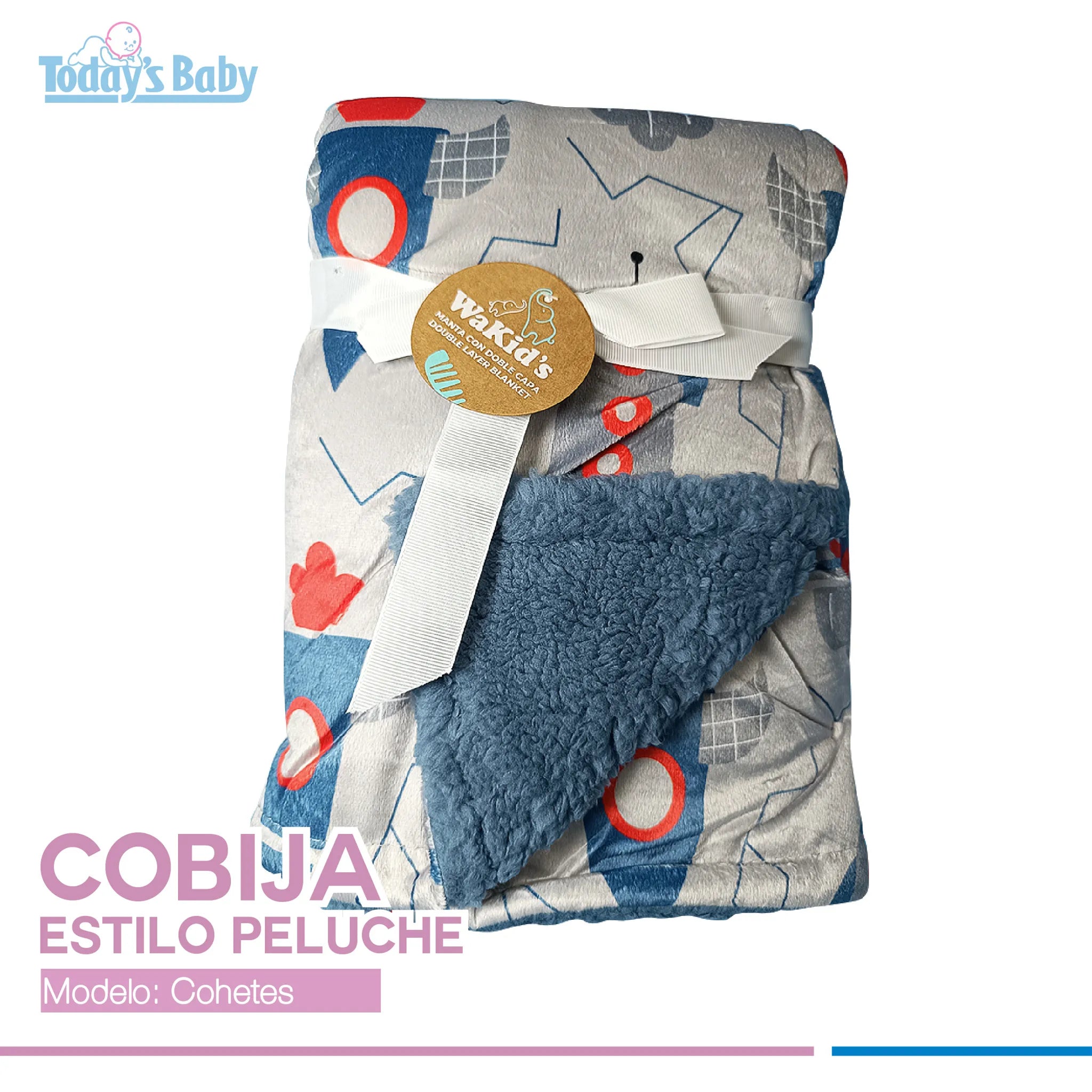 Cobija estilo peluche doble capa Wakid´s Cohete