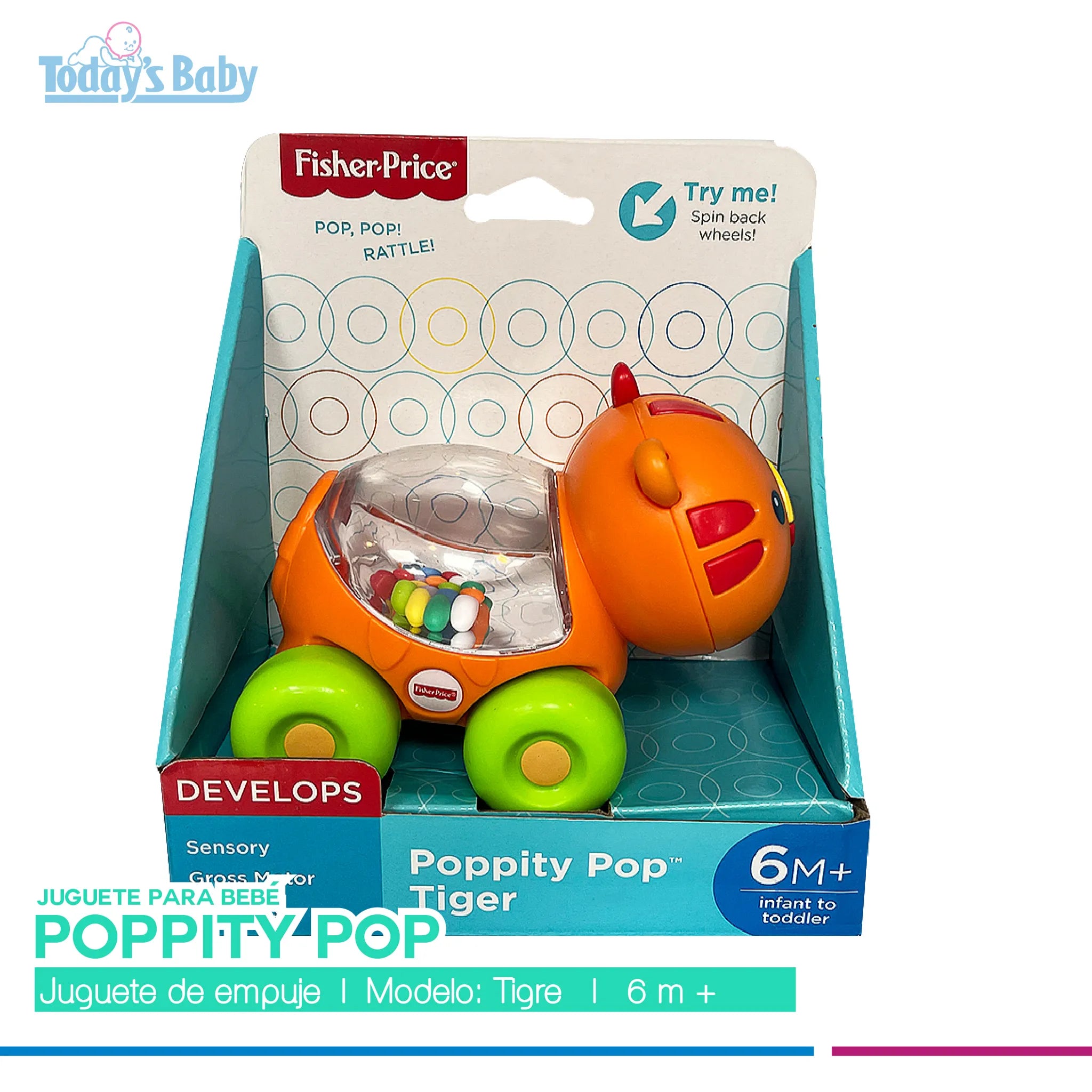 Poppity Pop Animals Tigre Fisher Price