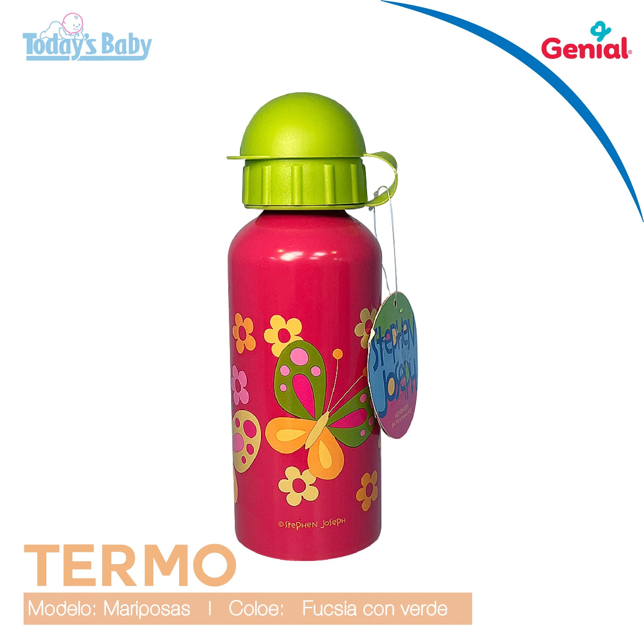 Termo acero inoxidable mariposas Stephen Joseph