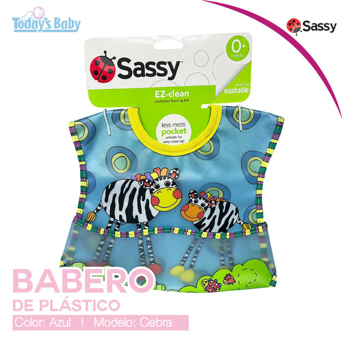 babero de plastico sassy para bebé