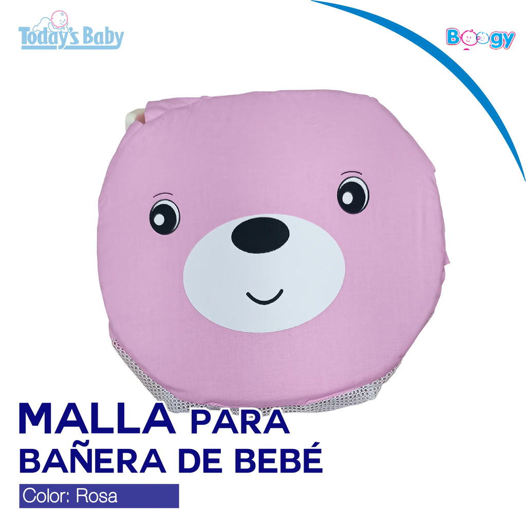 malla para bañera de bebé osito rosa boogy +0-12m para bebé