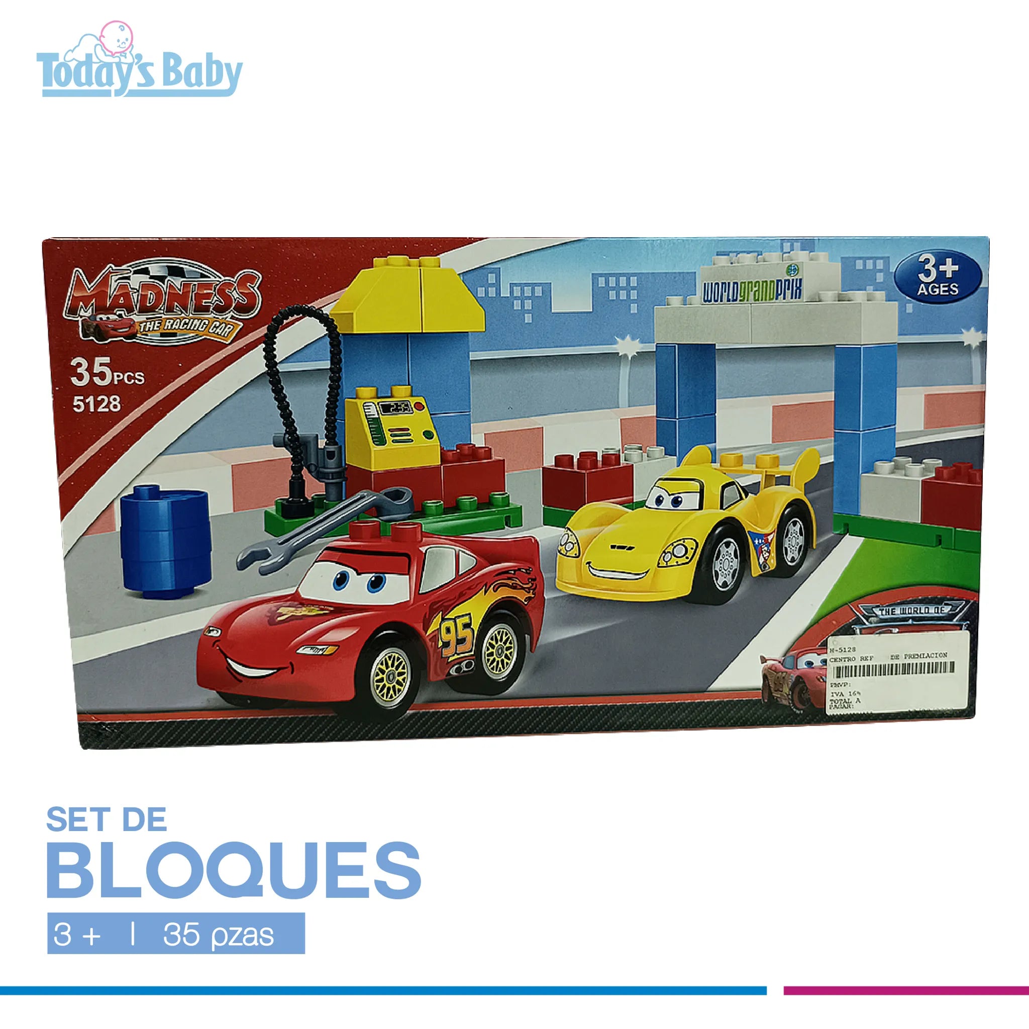 set de bloques cars (35 pzas) para bebé