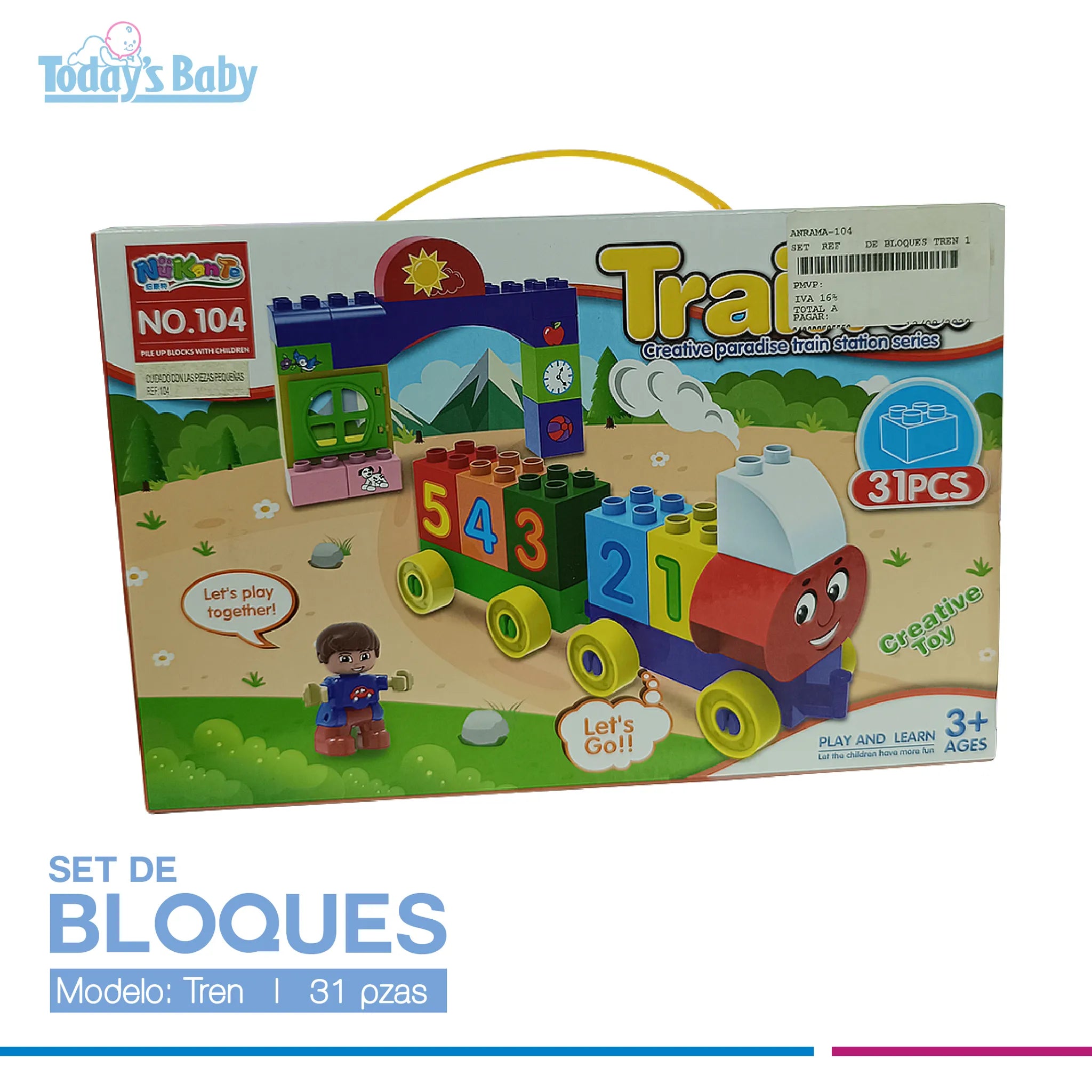 set tren de bloques para bebé