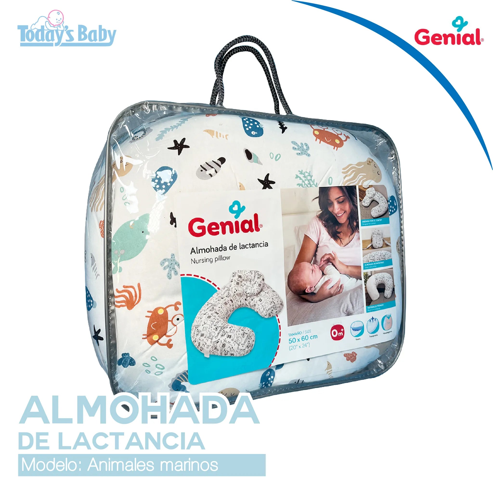 Almohada de lactancia Animales marinos Genial