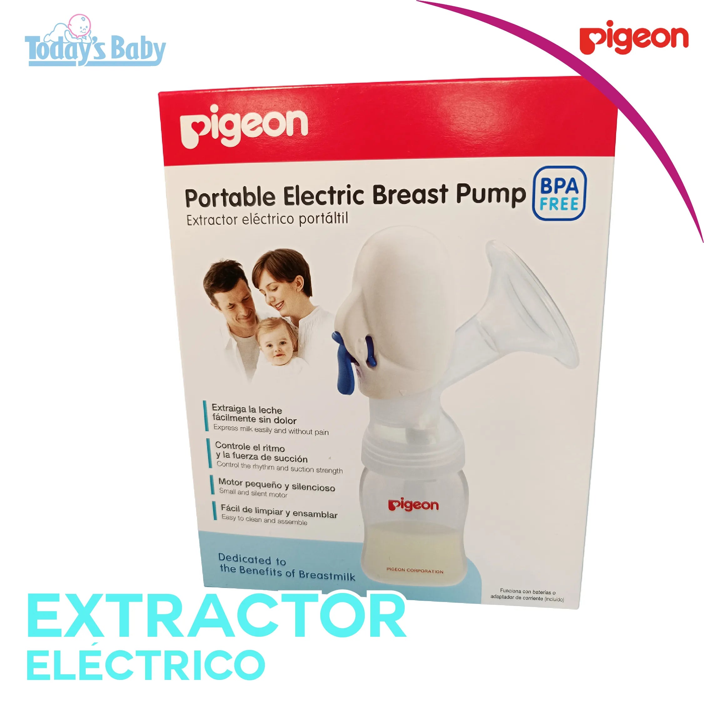 Extractor de leche eléctrico portátil Pigeon