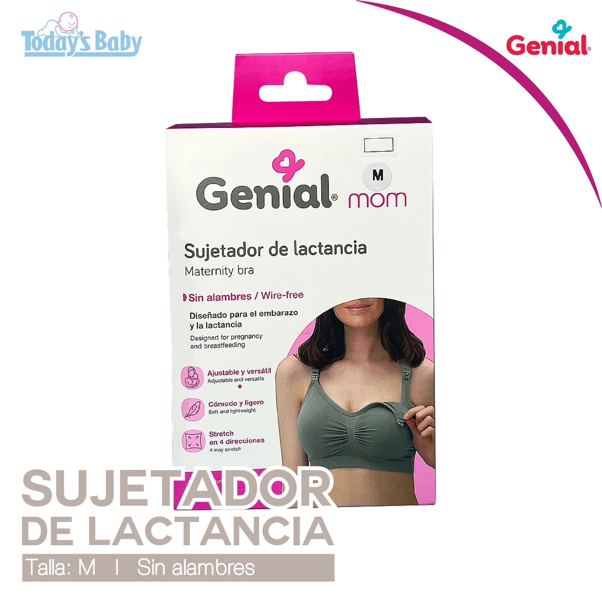 Sujetador de lactancia sin alambres Talla M Genial