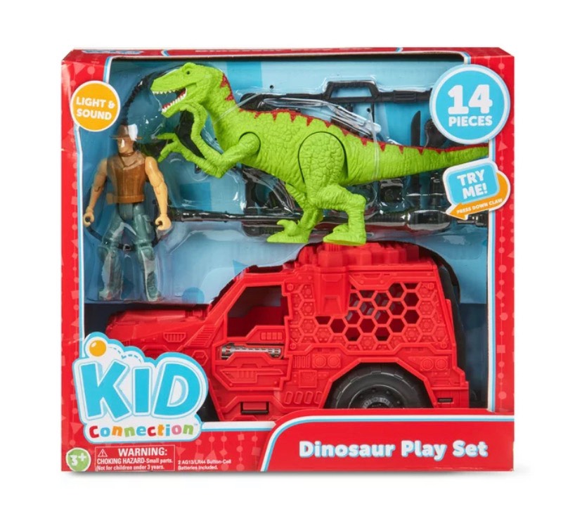 dinosaurio velociraptor  carro y cazador para bebé