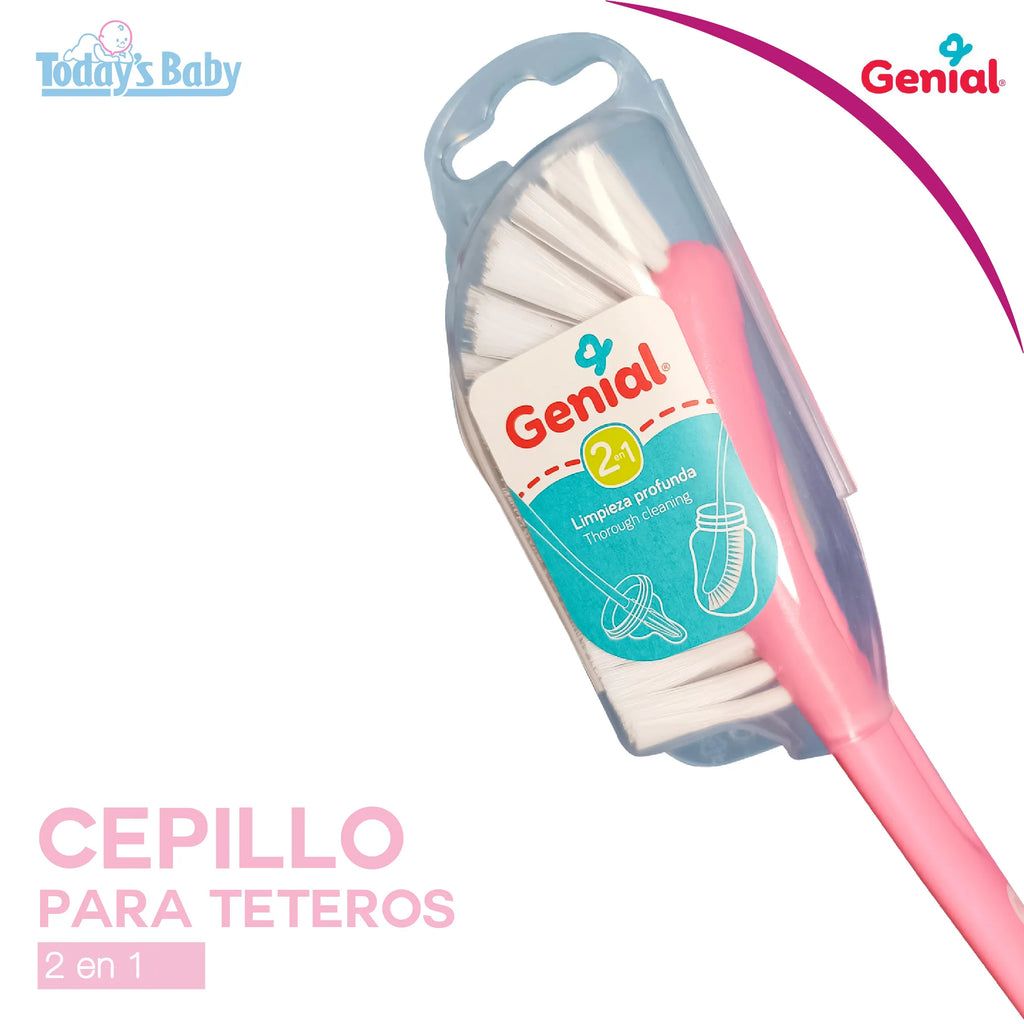 cepillo para teteros 2 en 1 genial para bebé