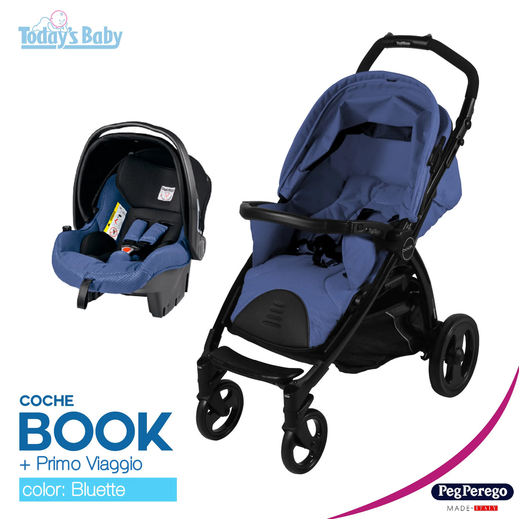 coche book bluette + primo viaggio sl + base para el carro para bebé