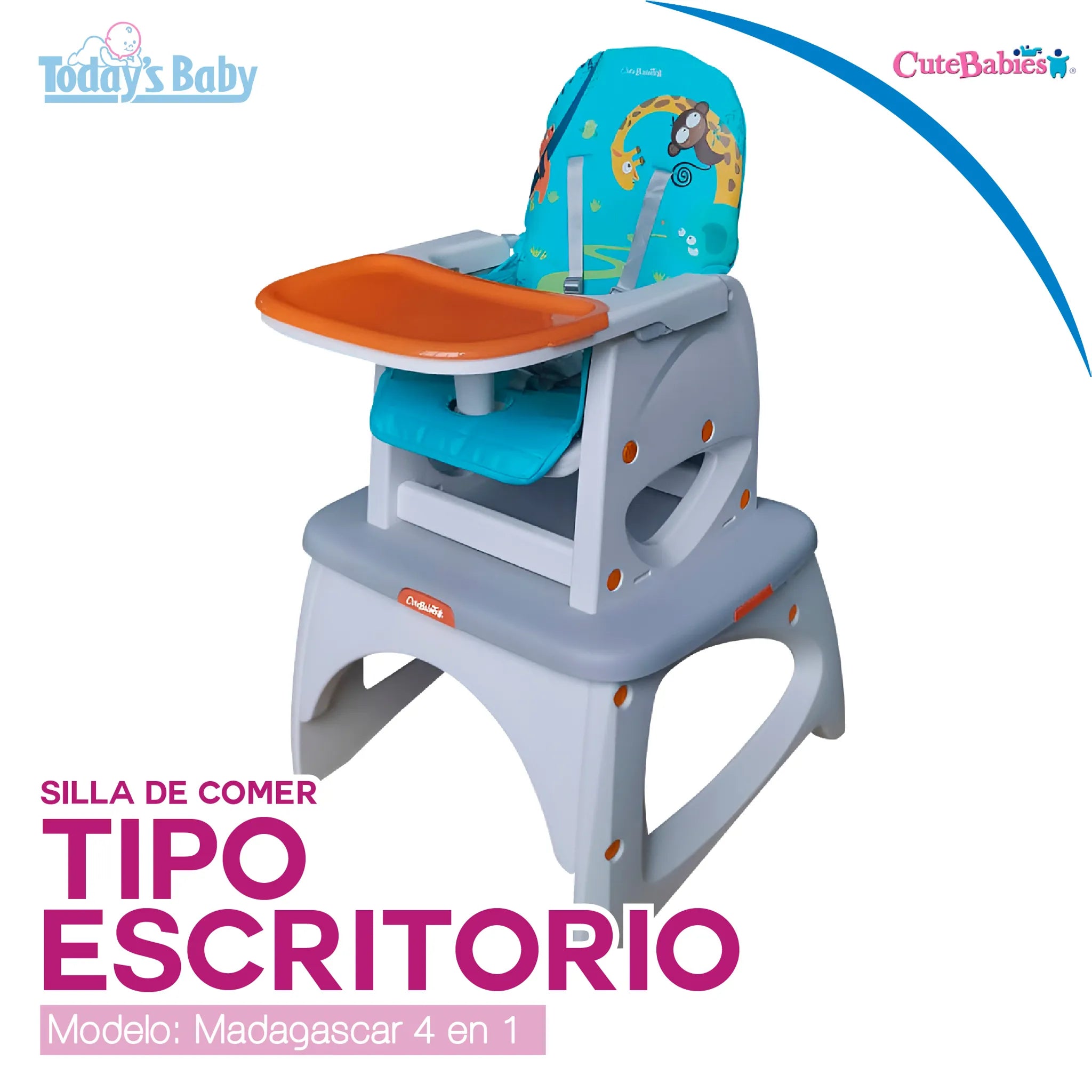 Silla de comer tipo escritorio Madagascar 4 en 1