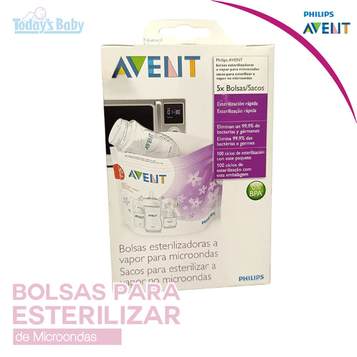 bolsas para esterilizar en microondas avent para bebé