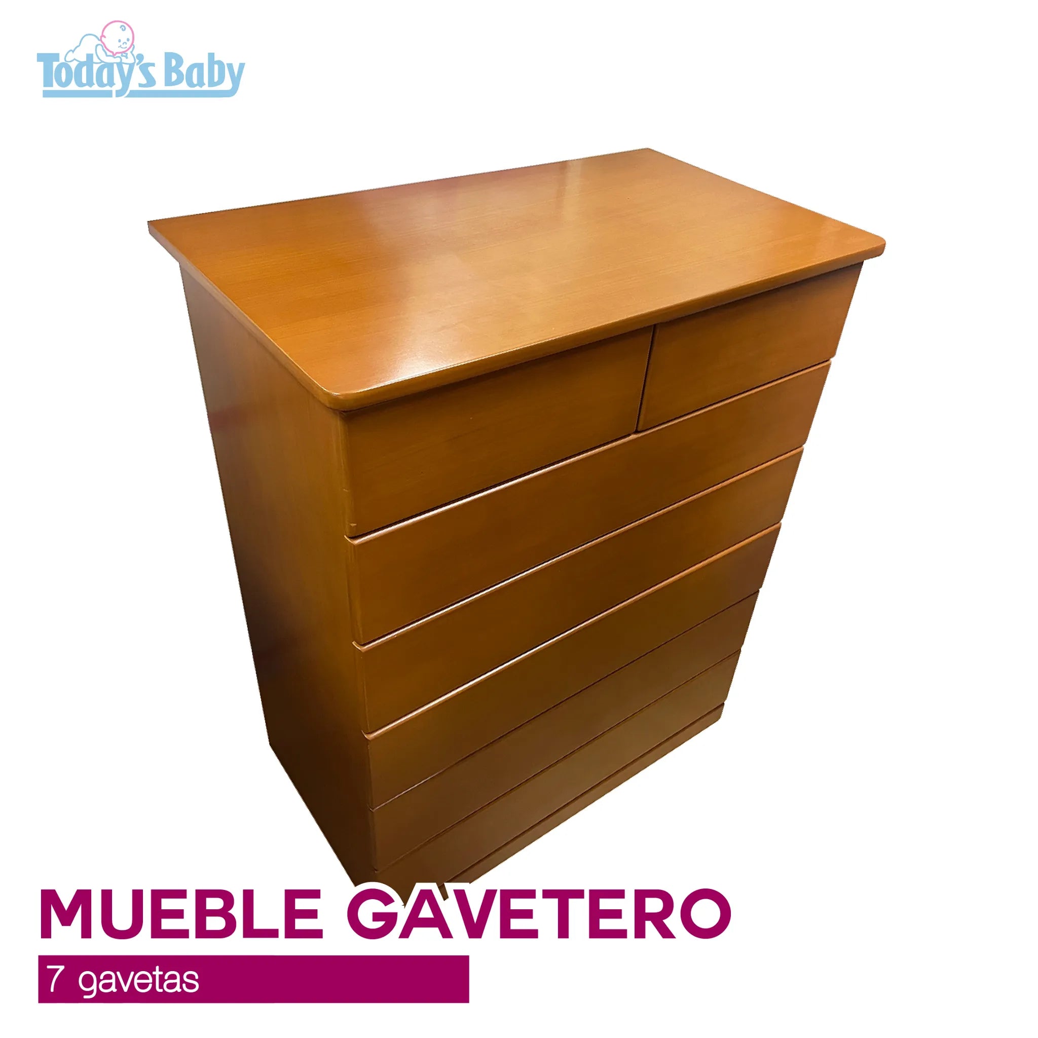 Mueble 7 gavetas de madera
