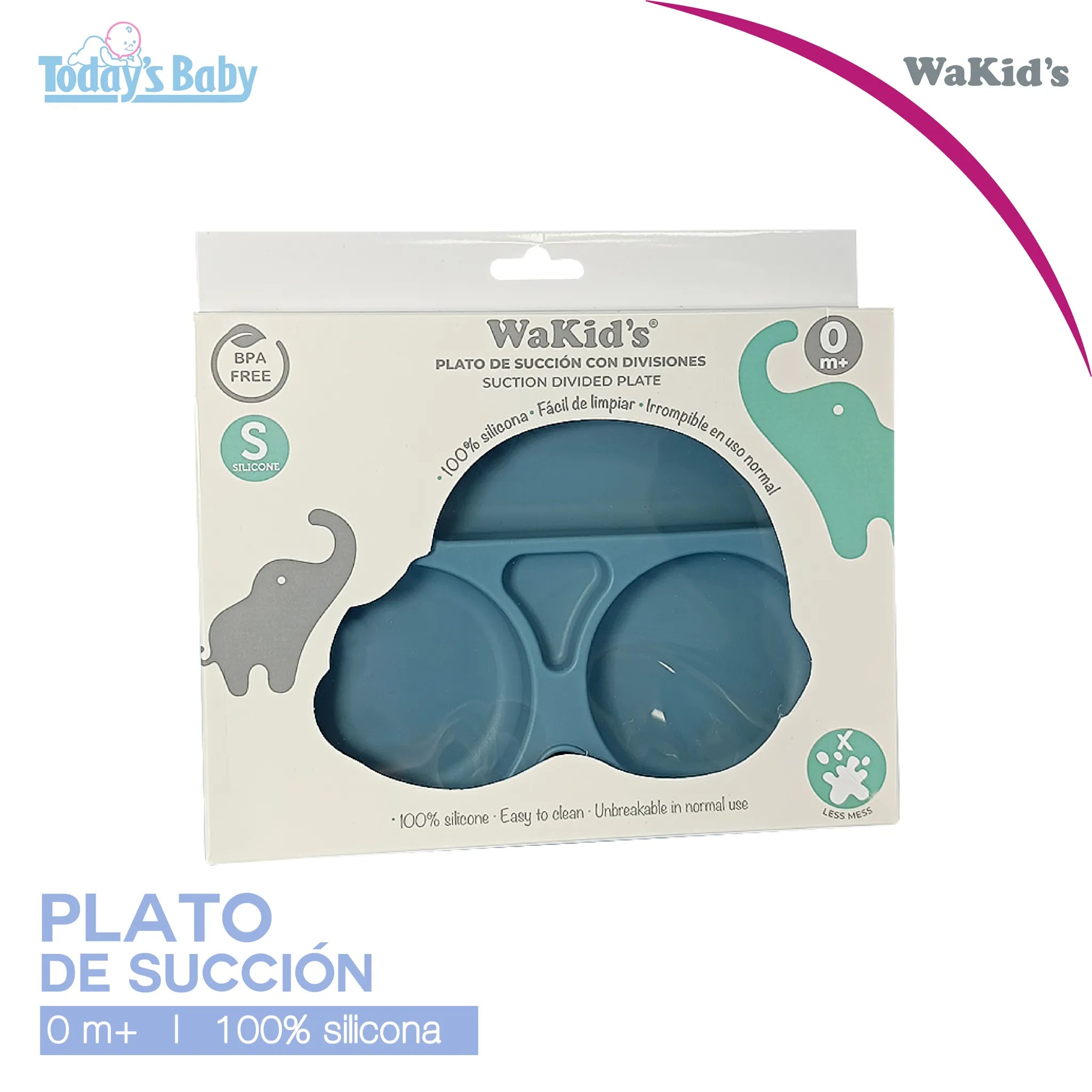 Plato de silicona con divisiones Wakid´s