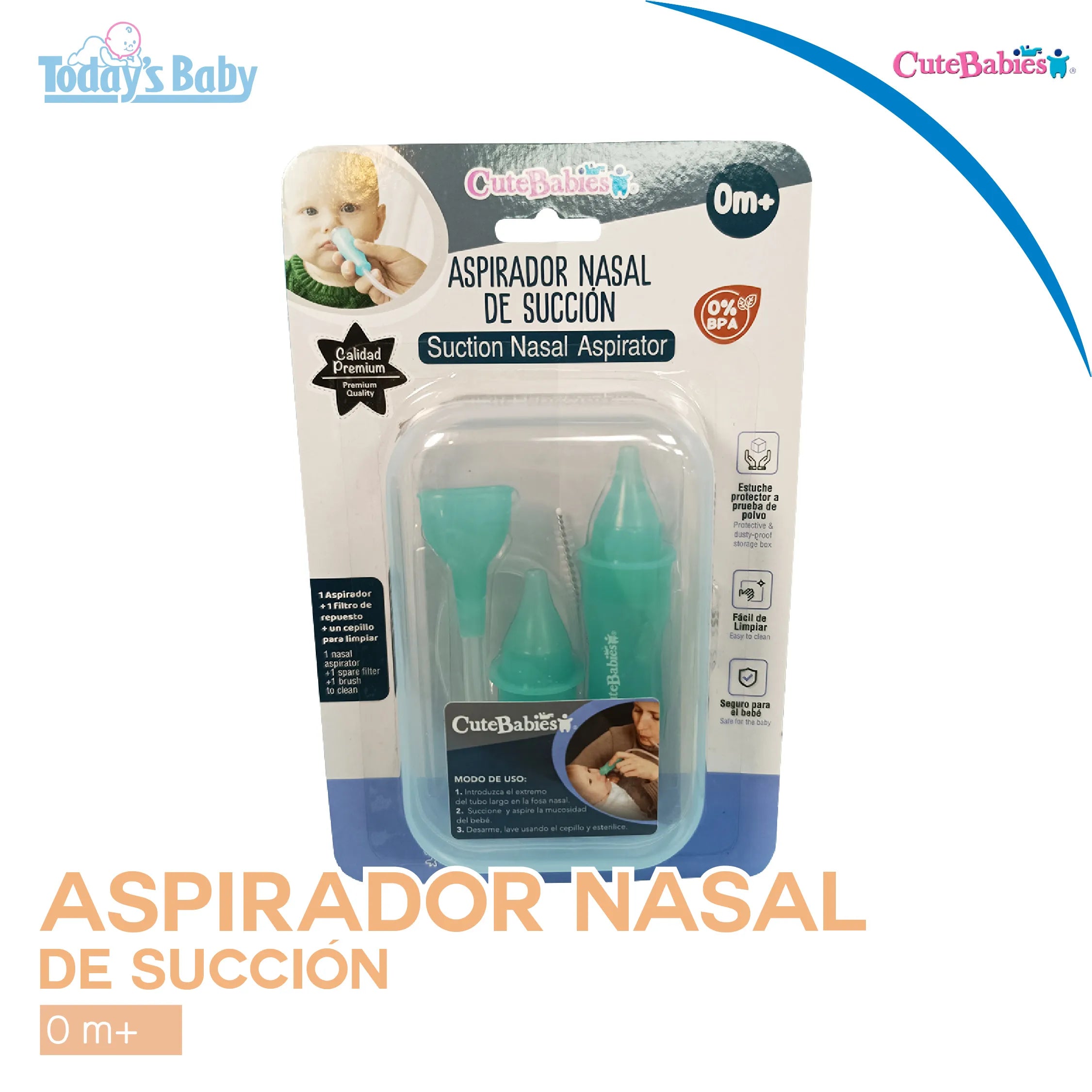 Aspirador nasal de succión manual +0m Cute Babies