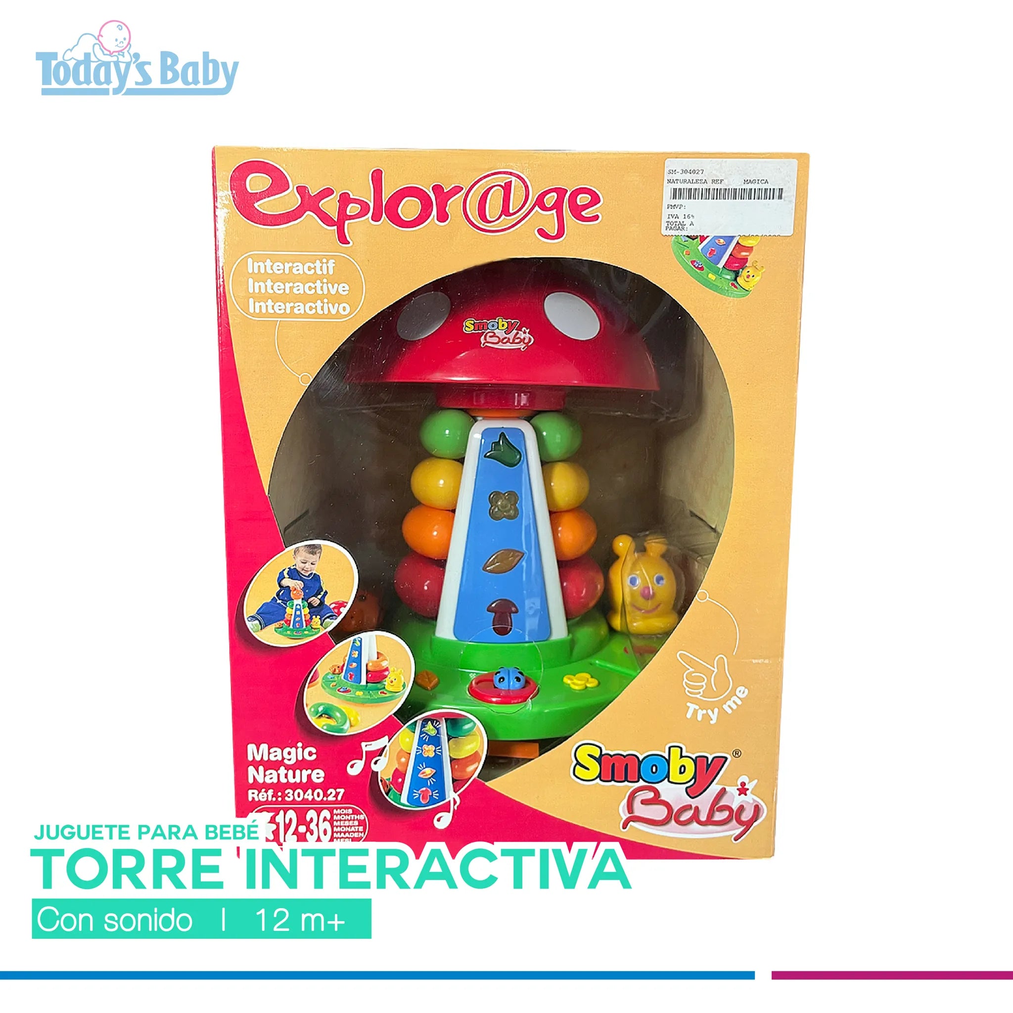 Torre interactiva para bebés Smoby Baby