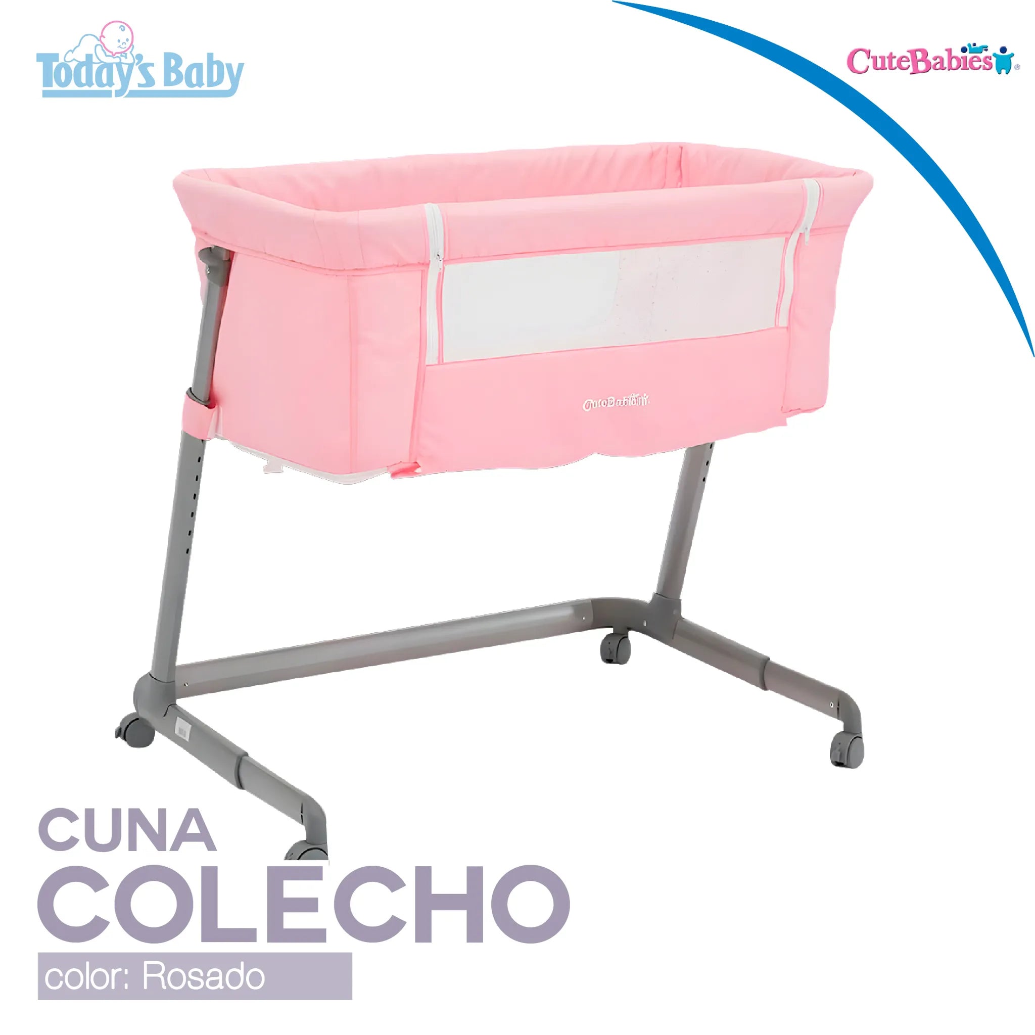 Cuna Colecho Rosado Cute Babies