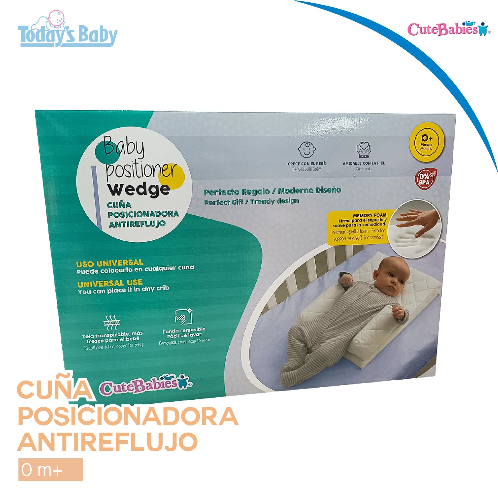 Cuña posicionadora antireflujo