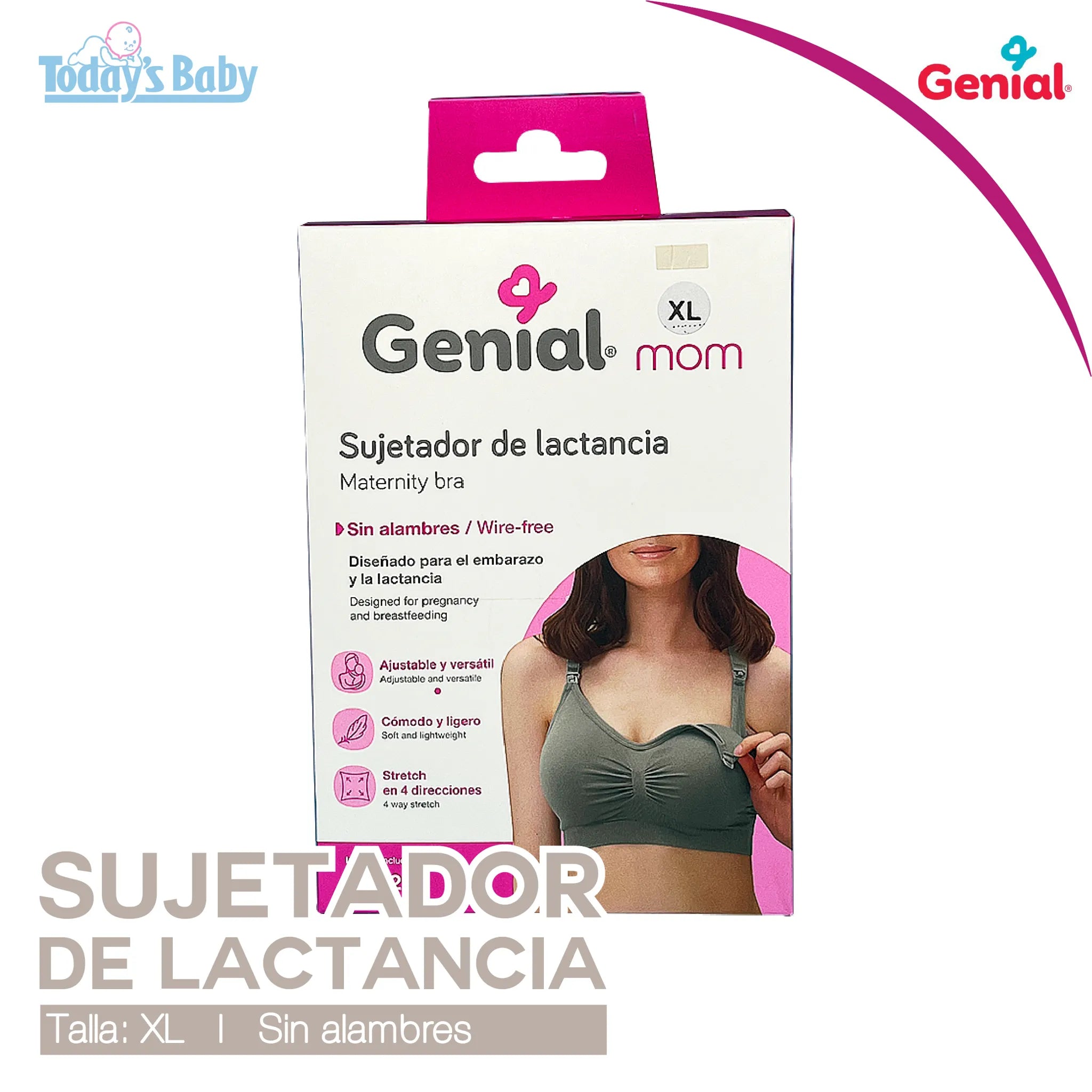 Sujetador de lactancia sin alambres Talla XL Genial