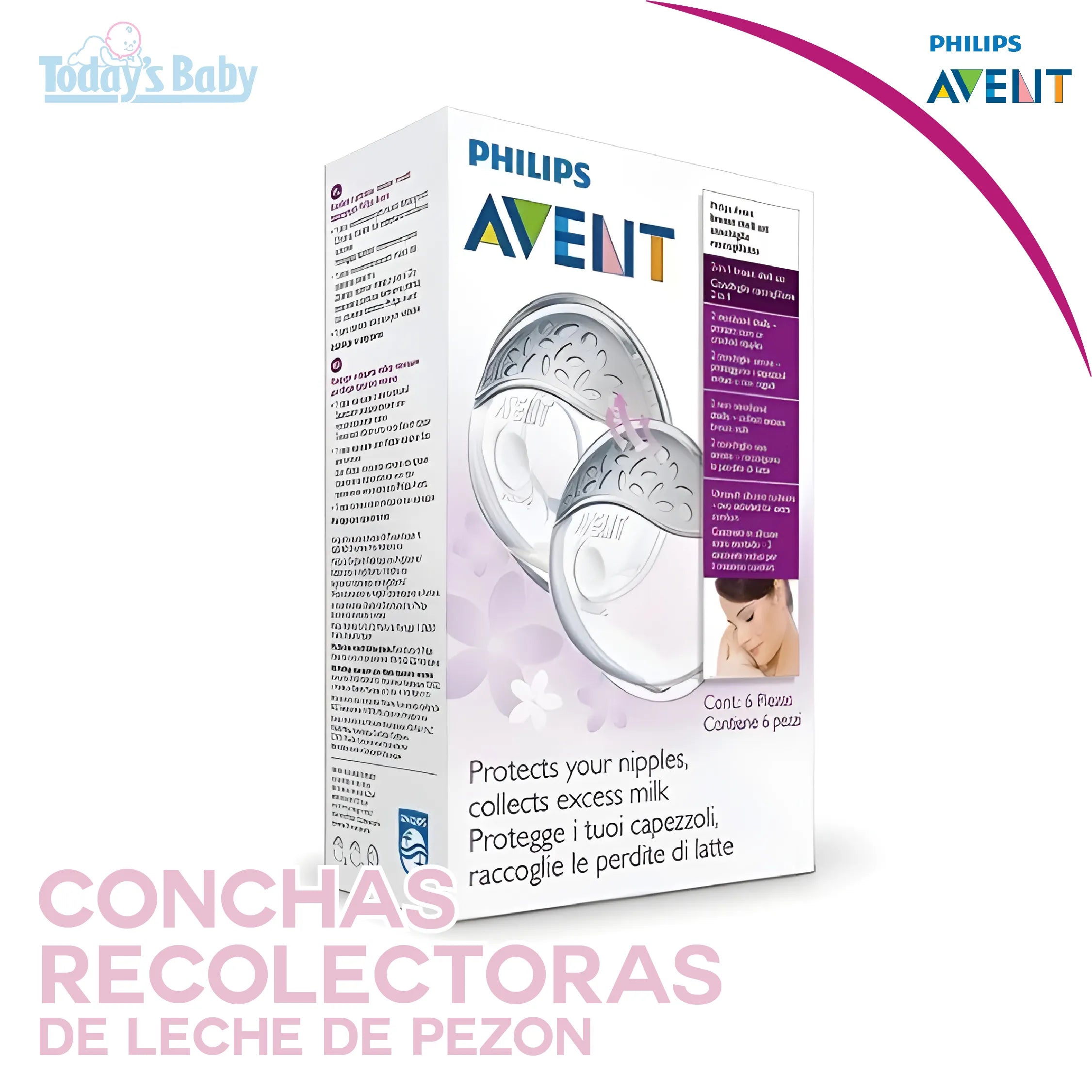 Conchas Recolectoras de leche para Pezón Avent