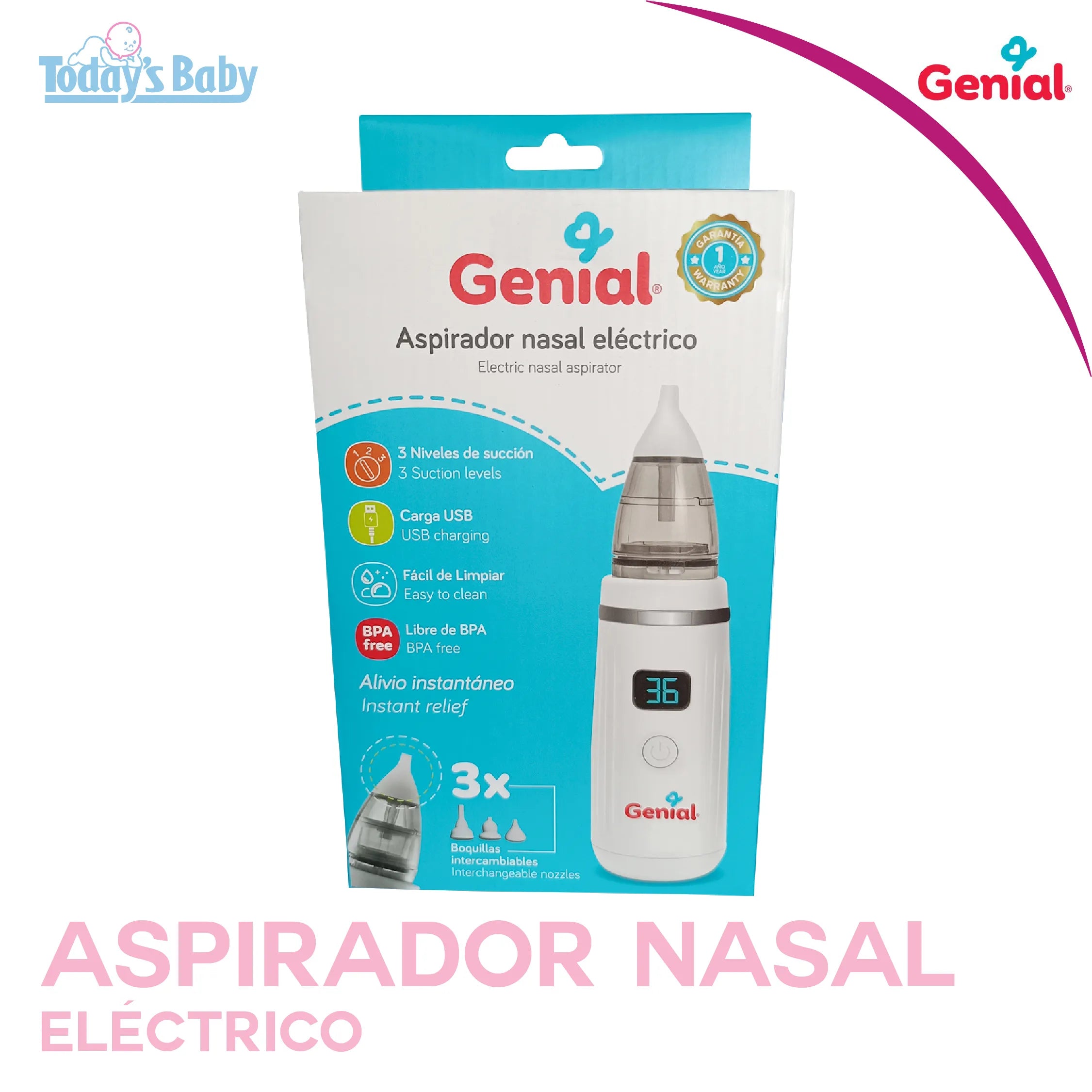 Aspirador nasal eléctrico Genial