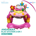 andadera play station niña 3 en 1 para bebé