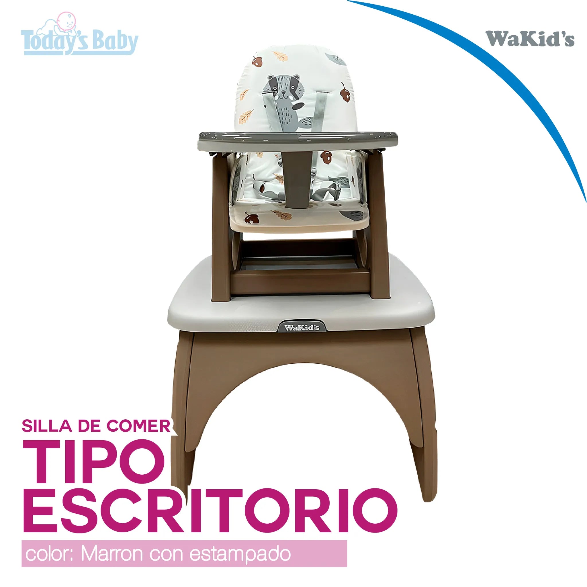 Silla de comer tipo escritorio Wakid´s marrón