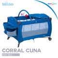 Corral Cuna Básico Sweet Baby Blue