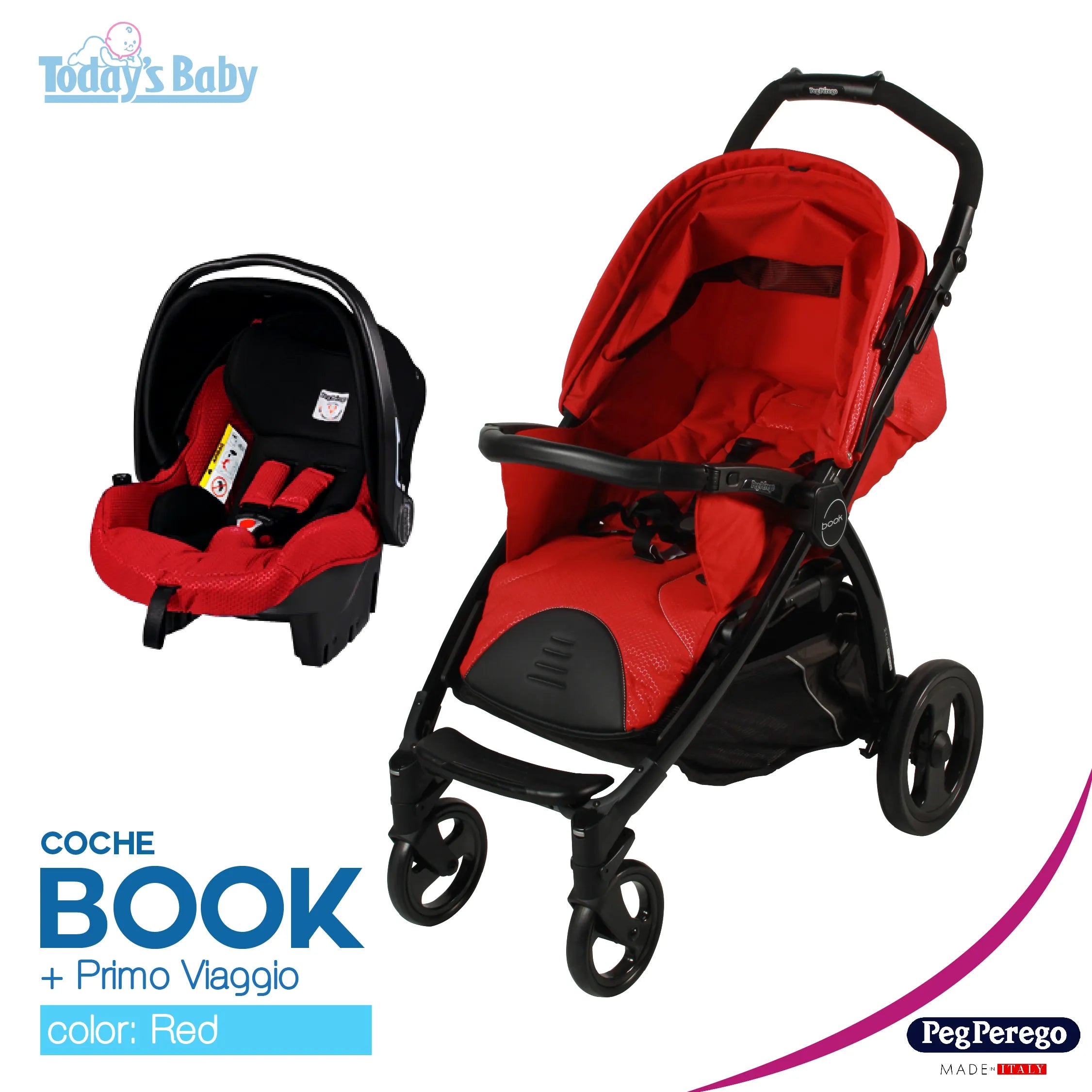 Coche Book Red+Primo Viaggio SL +Base para el carro