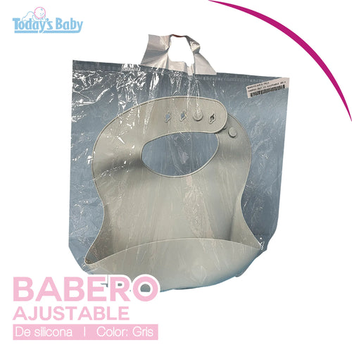 babero ajustable de silicon para bebé