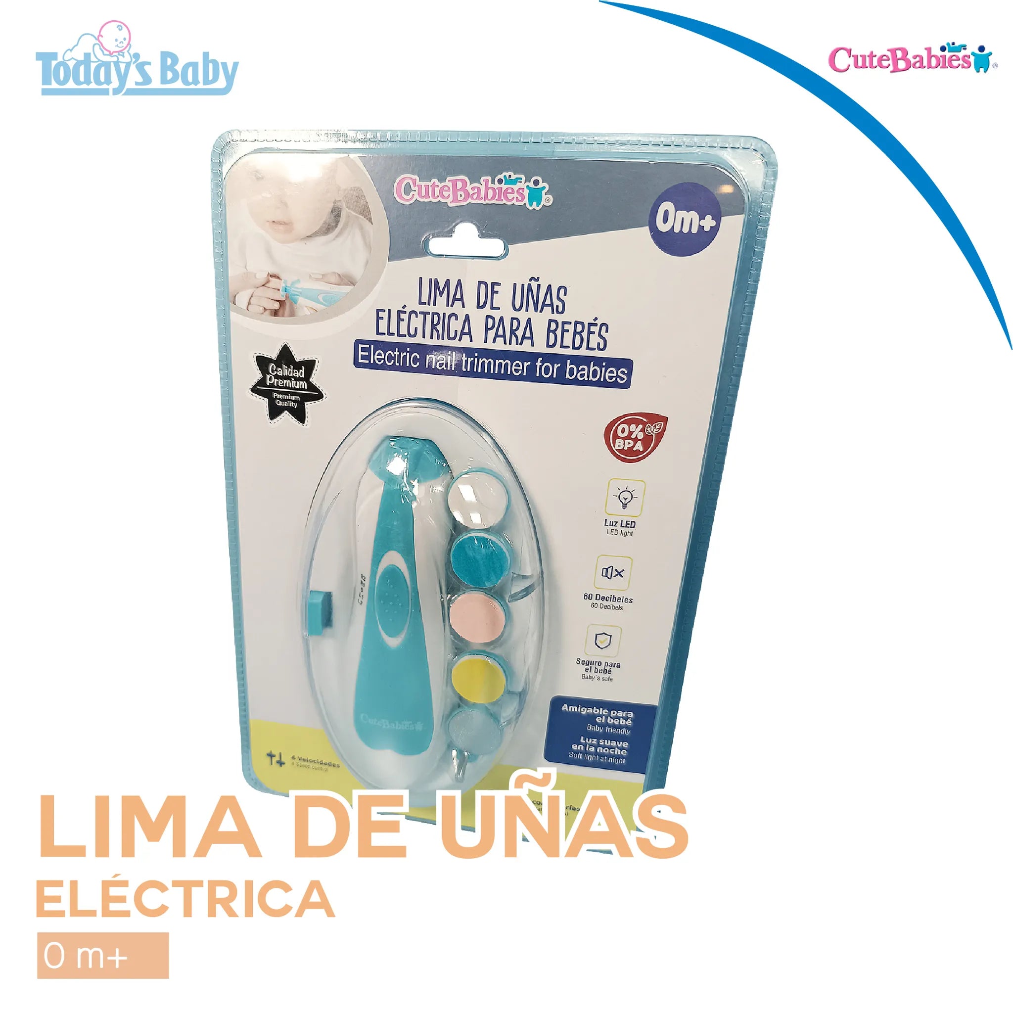 Lima de uñas eléctrica para bebés