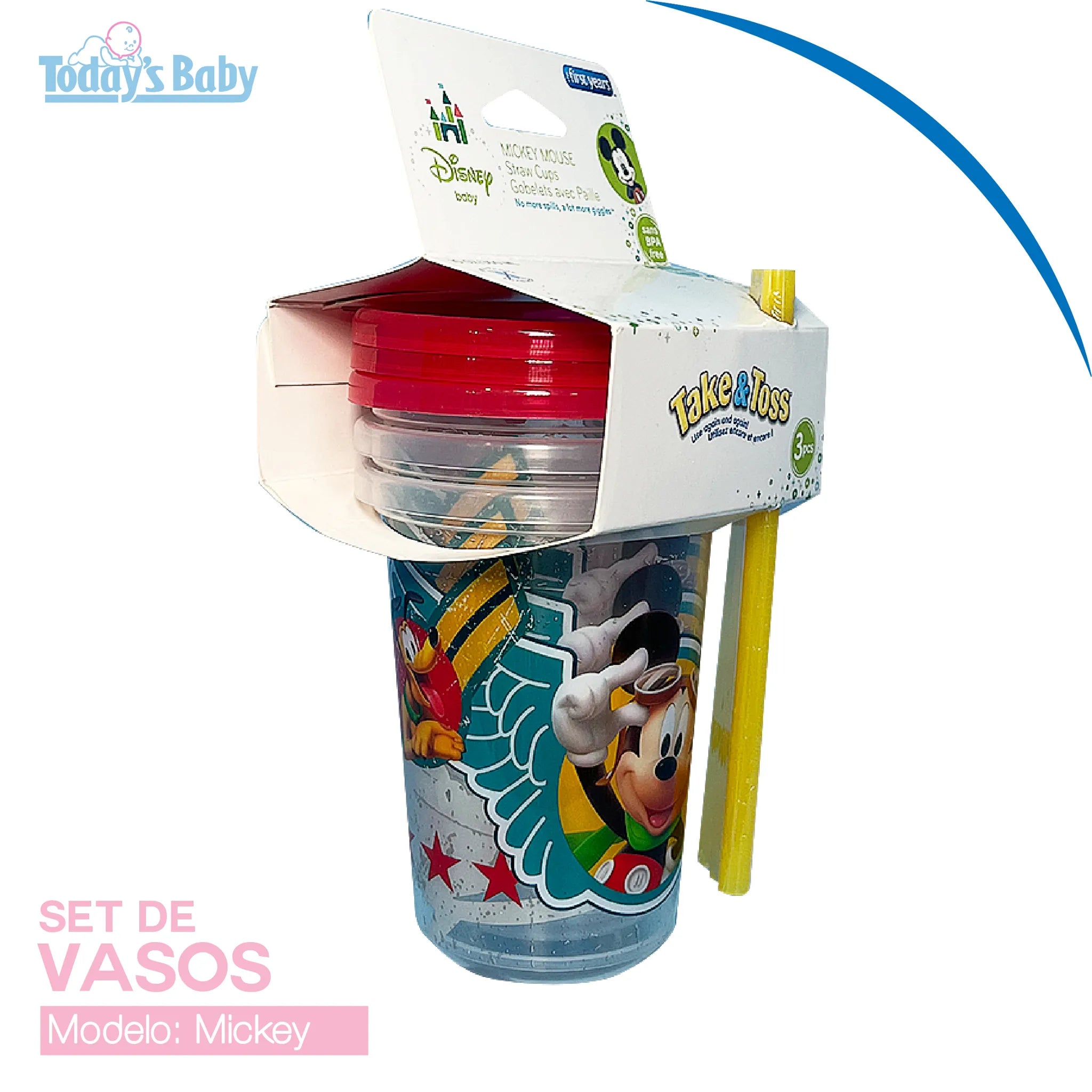 Set de vasos Mickey Mouse