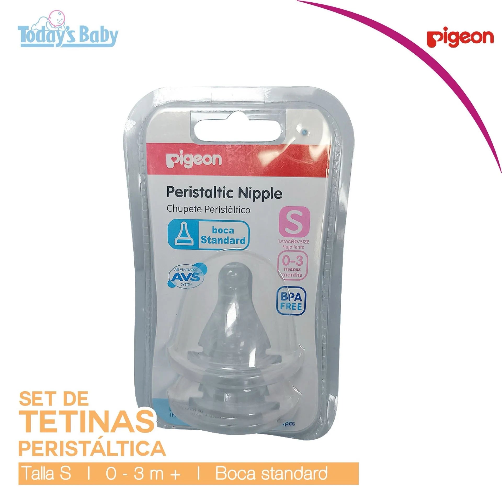 Tetina peristáltica Pigeon Talla S