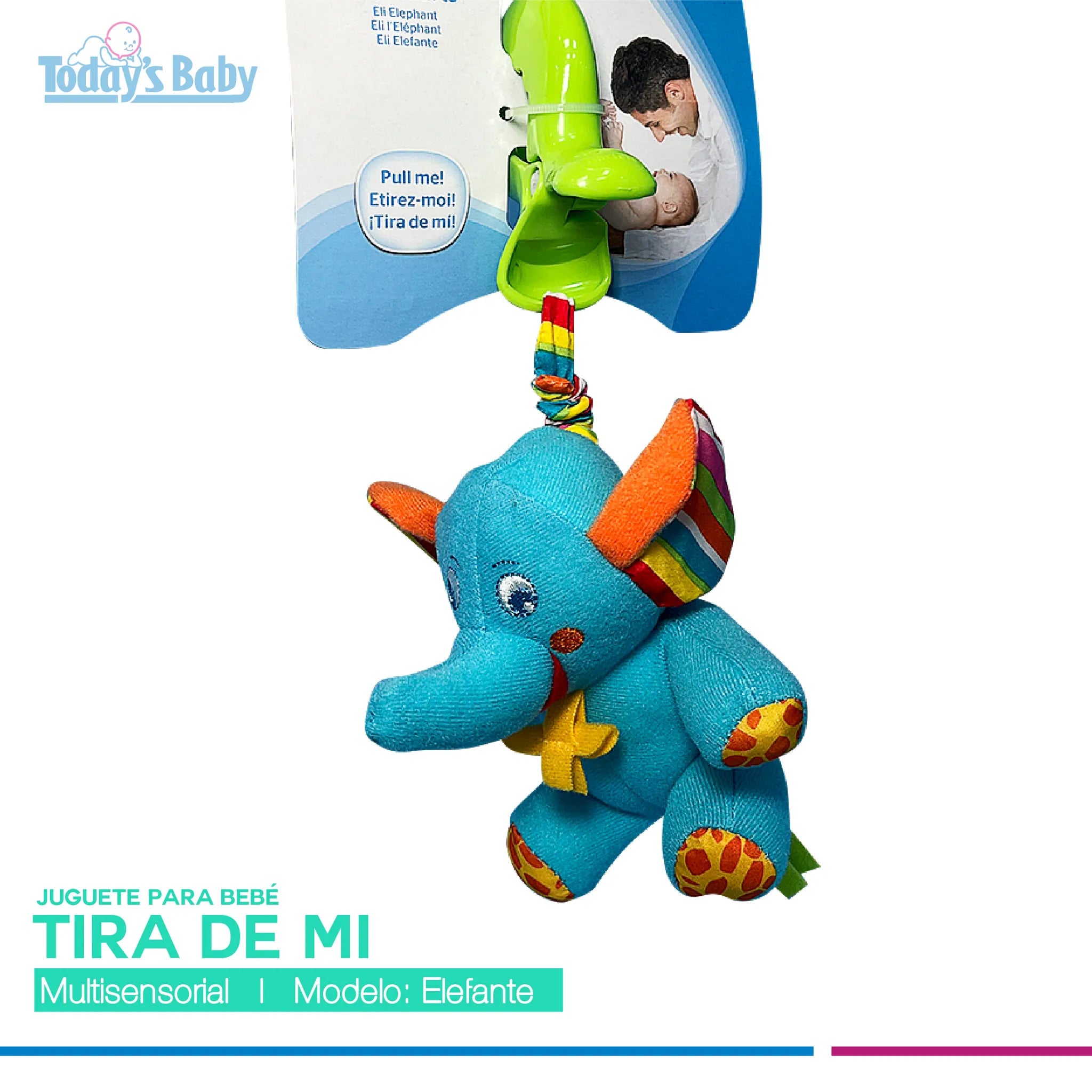 Elefante tira de mi multisensorial para coche