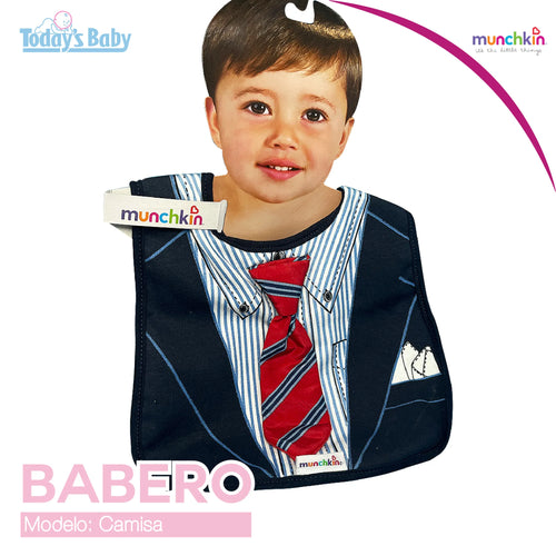 babero tipo camisa munchkin para bebé