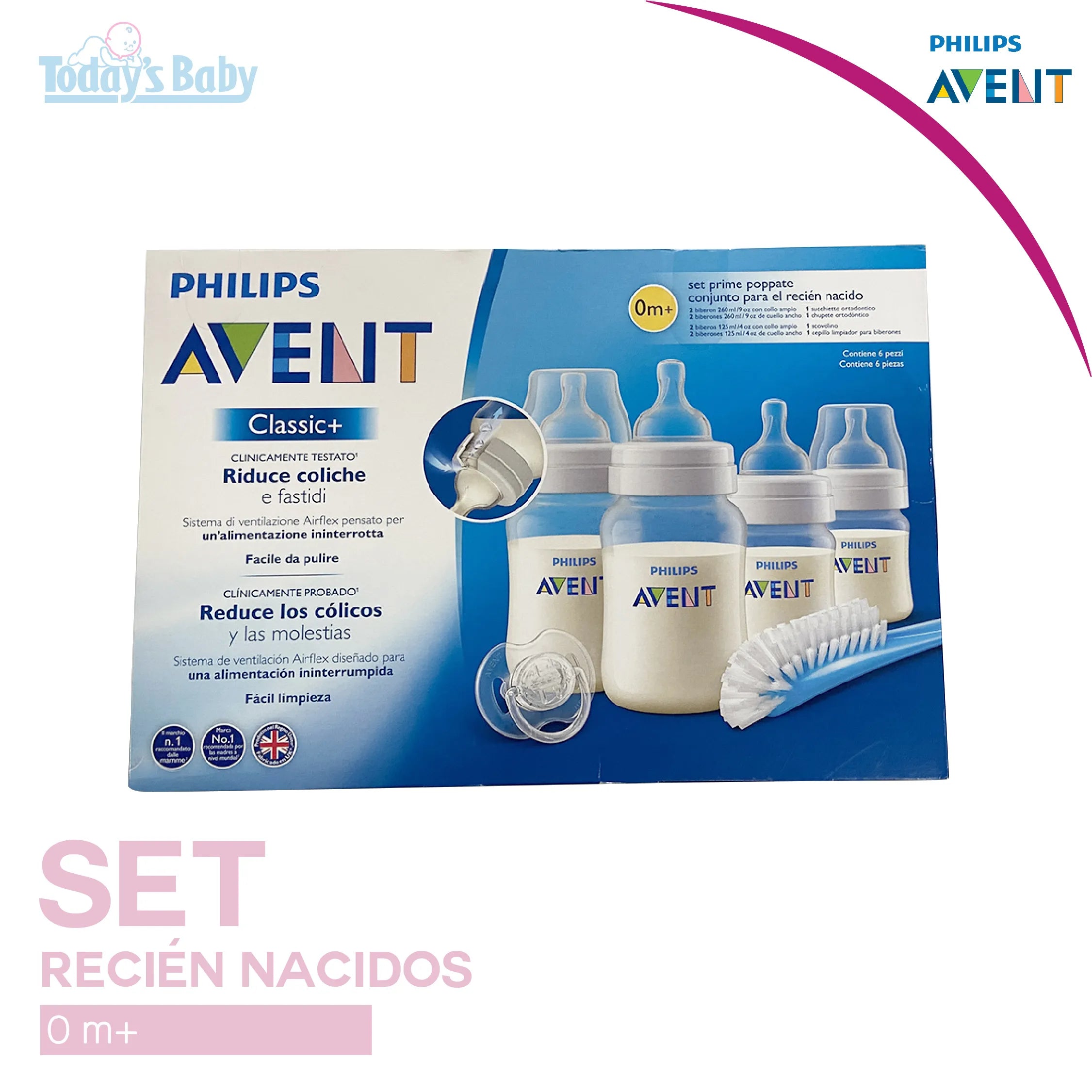 Set para Recién Nacidos Clásico Reduce Cólicos +0m Avent