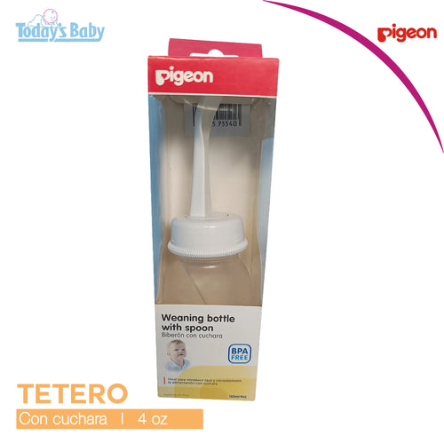 biberón con cuchara 120 ml 4 oz para bebé