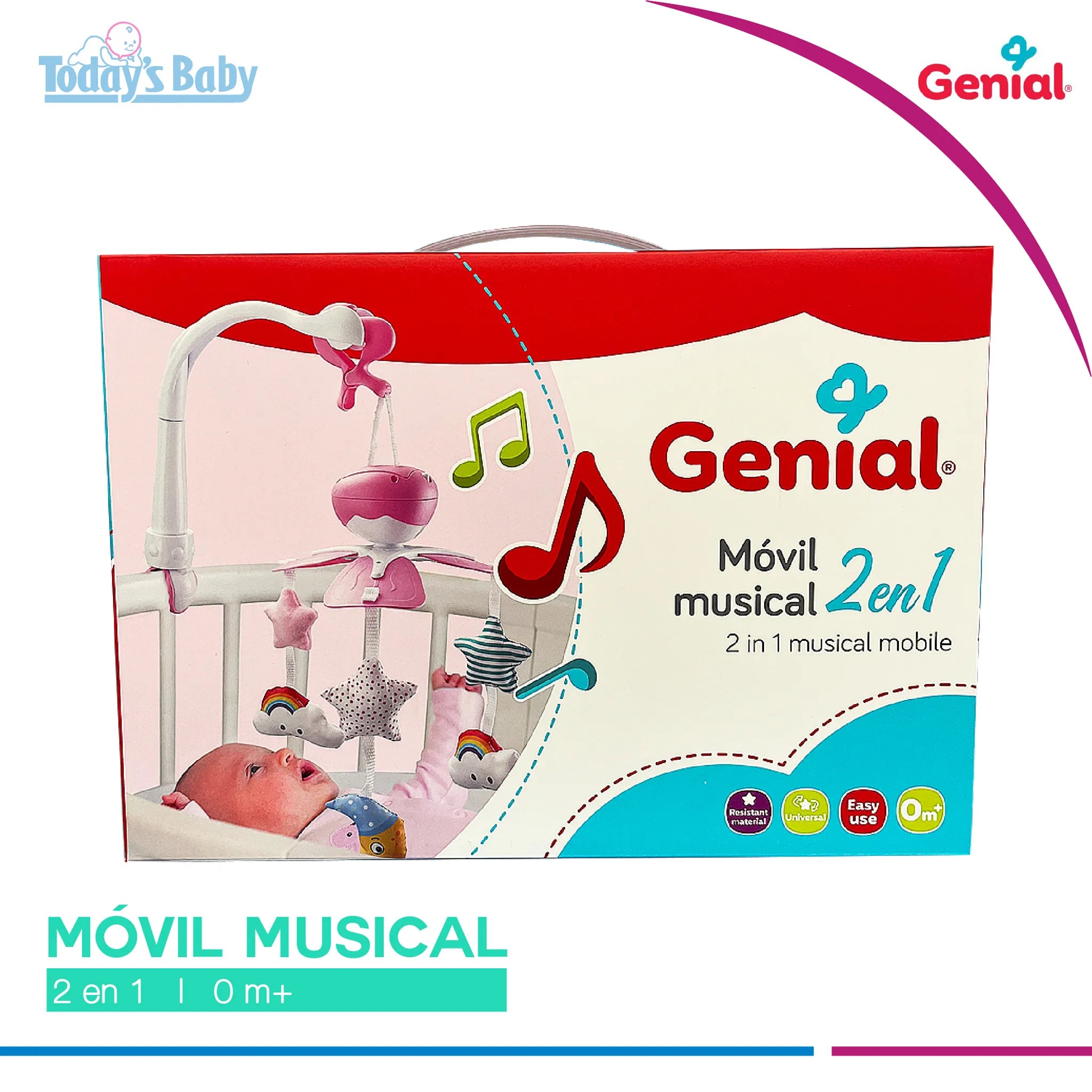 Movil musical 2 en 1 Genial Rosado