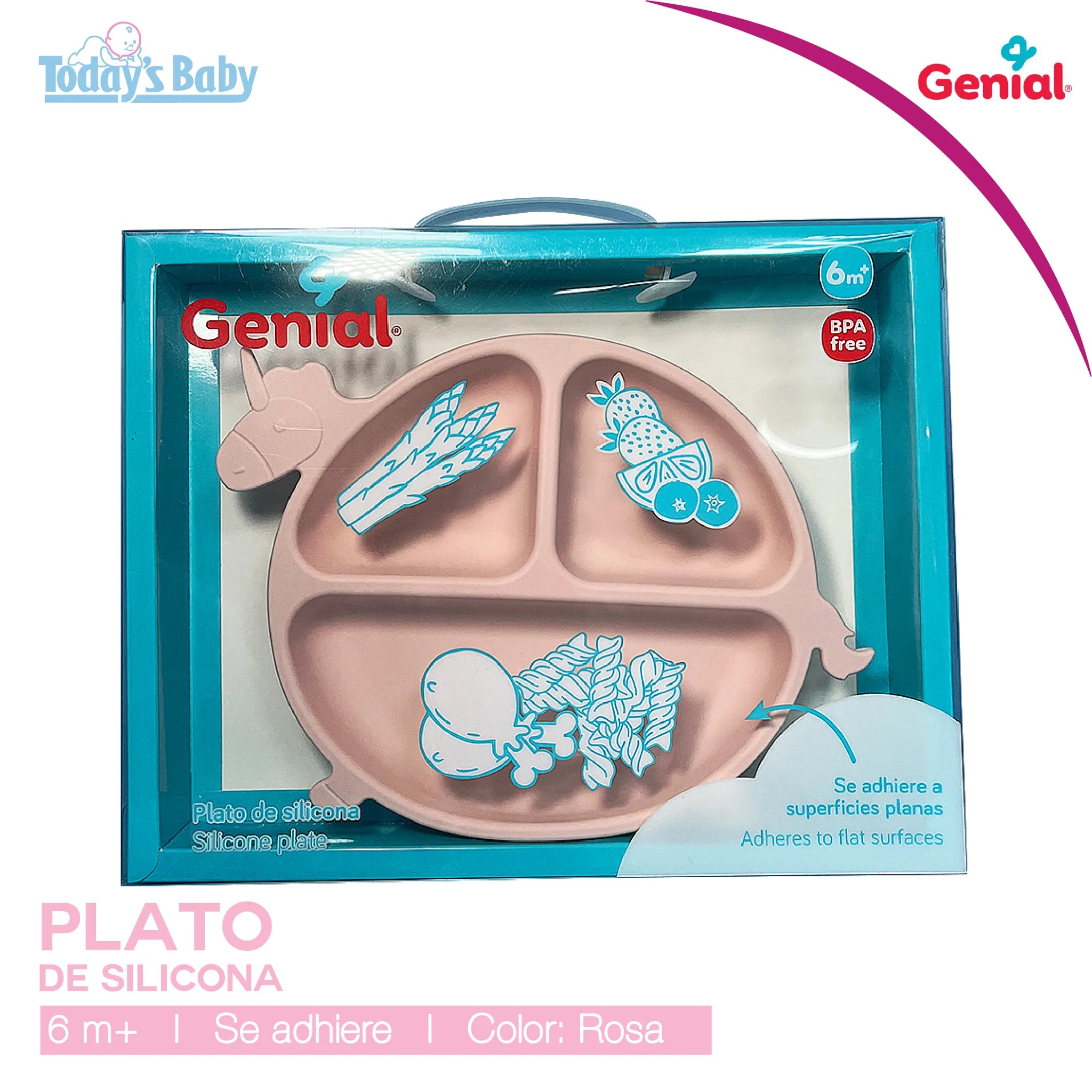 Plato de silicona Unicornio Genial