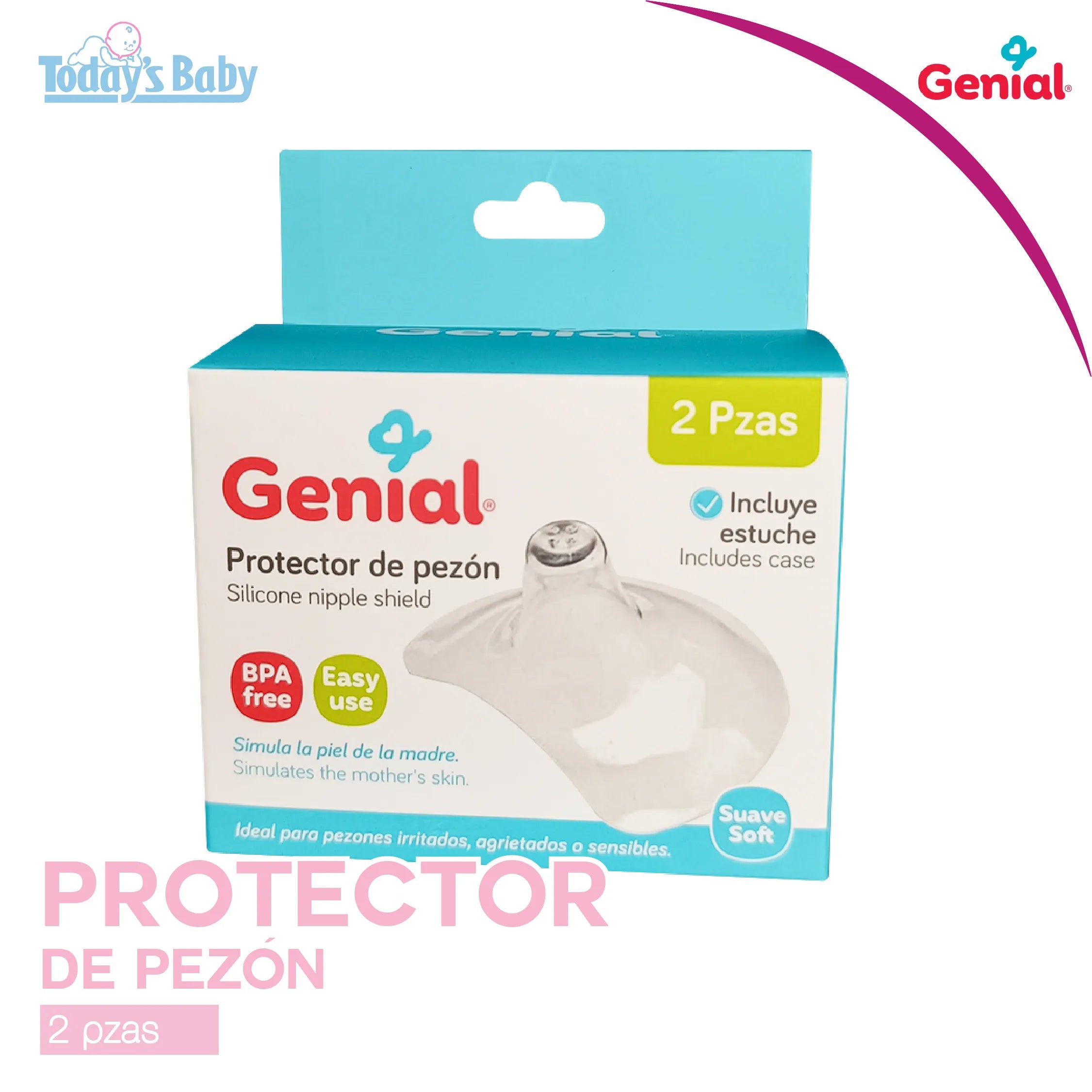 Protector de pezon 2 pzs Genial